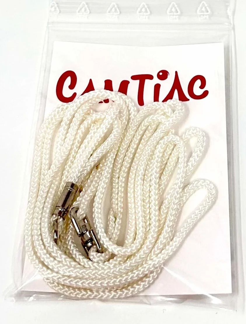 Laisse de spectacle Blanc 3 mm x 120 cm