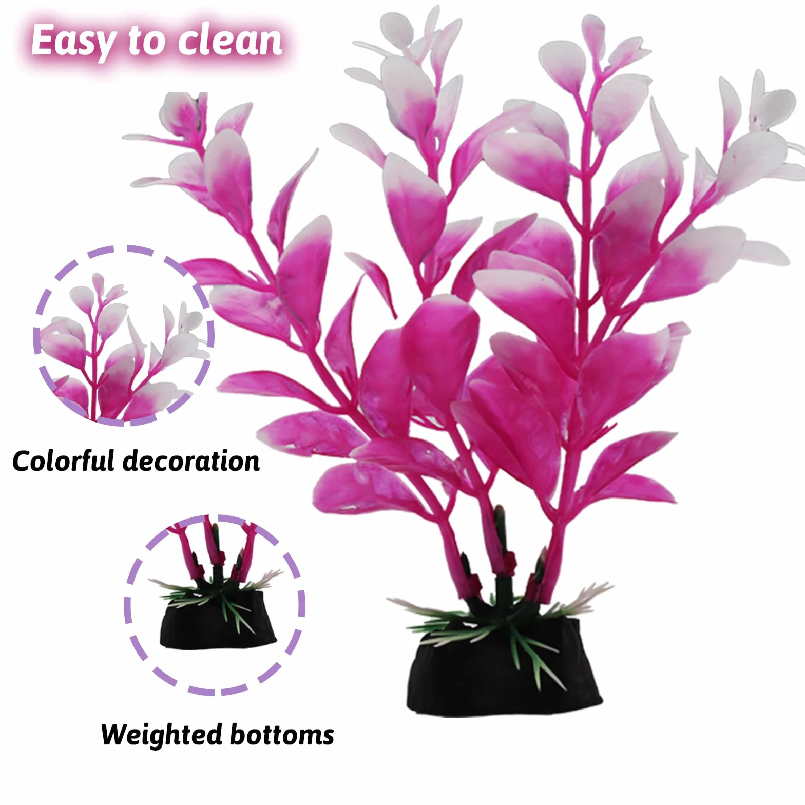 QUOZUO Aquarium Decoration Plantes Artificielles 8 Pièces