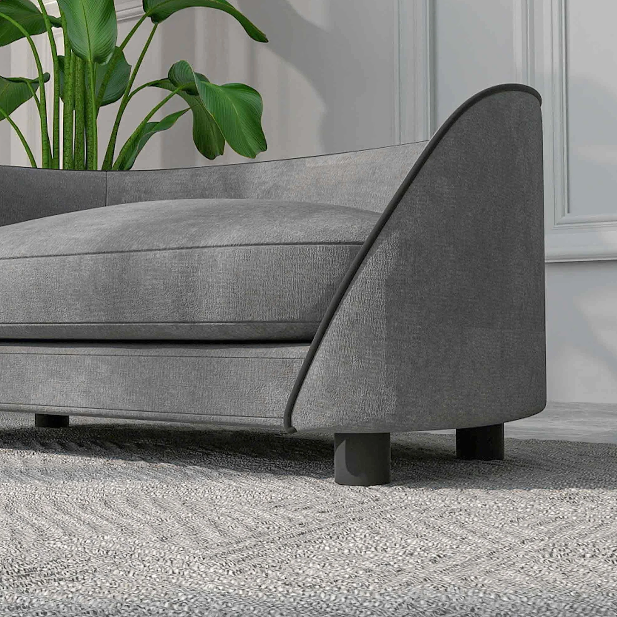 PawHut Canapé pour Chien en Velours néerlandais, Coussin Doux, Housse Amovible et Lavable, pour Petite à Moyenne Taille, Gris