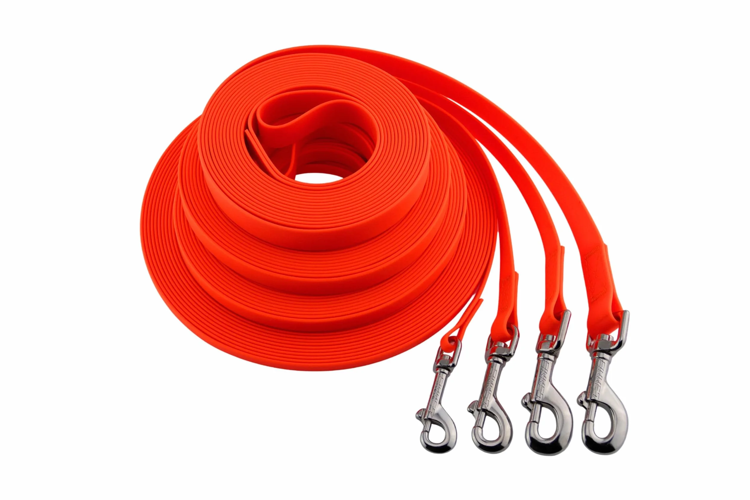 Laisse en nylon avec boucle pour la main et revêtement PVC imperméable et facile d'entretien 4 couleurs épaisseur 12 mm Longueur 3-20 m