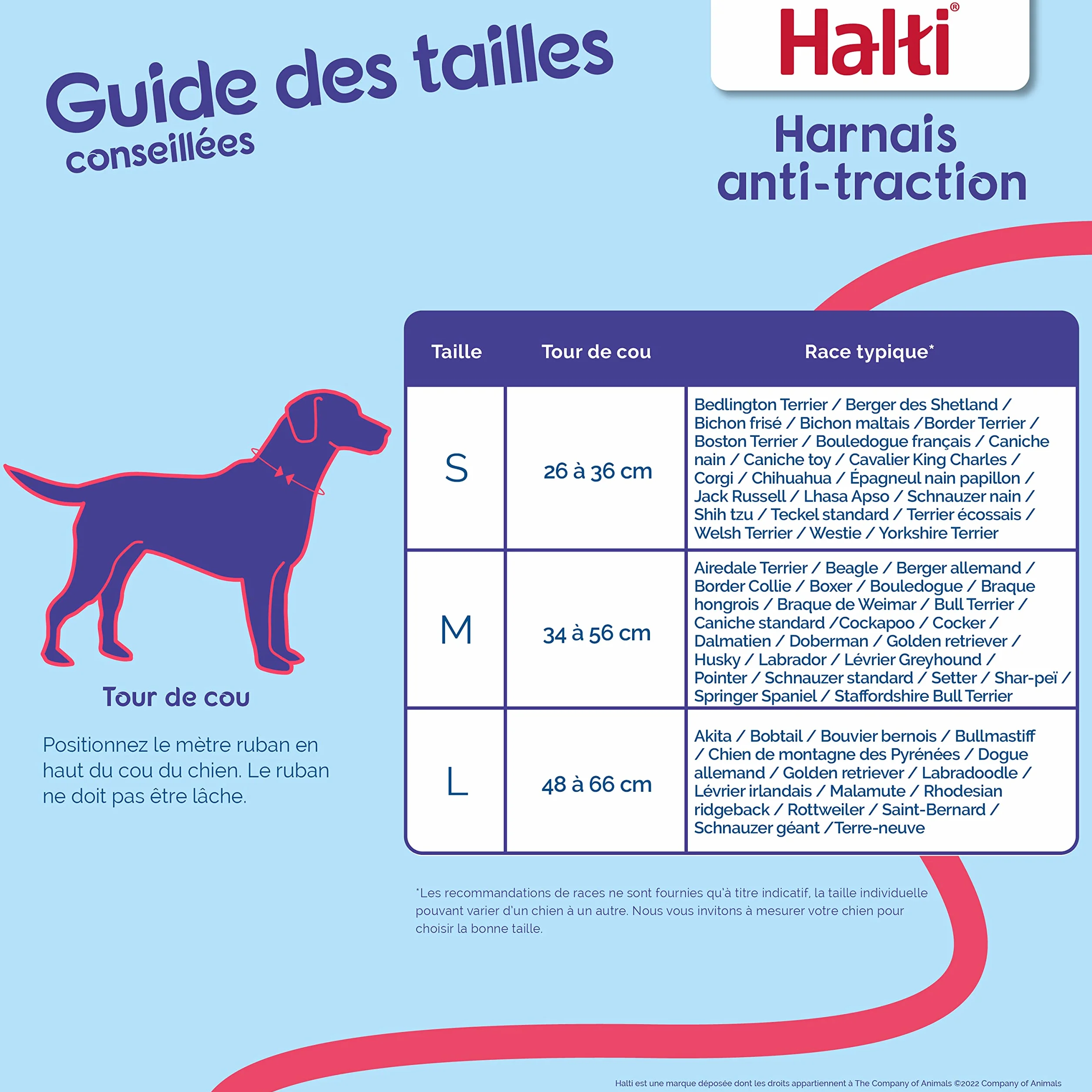 Harnais anti-traction HALTI pour chien taille moyenne (M, Noir)