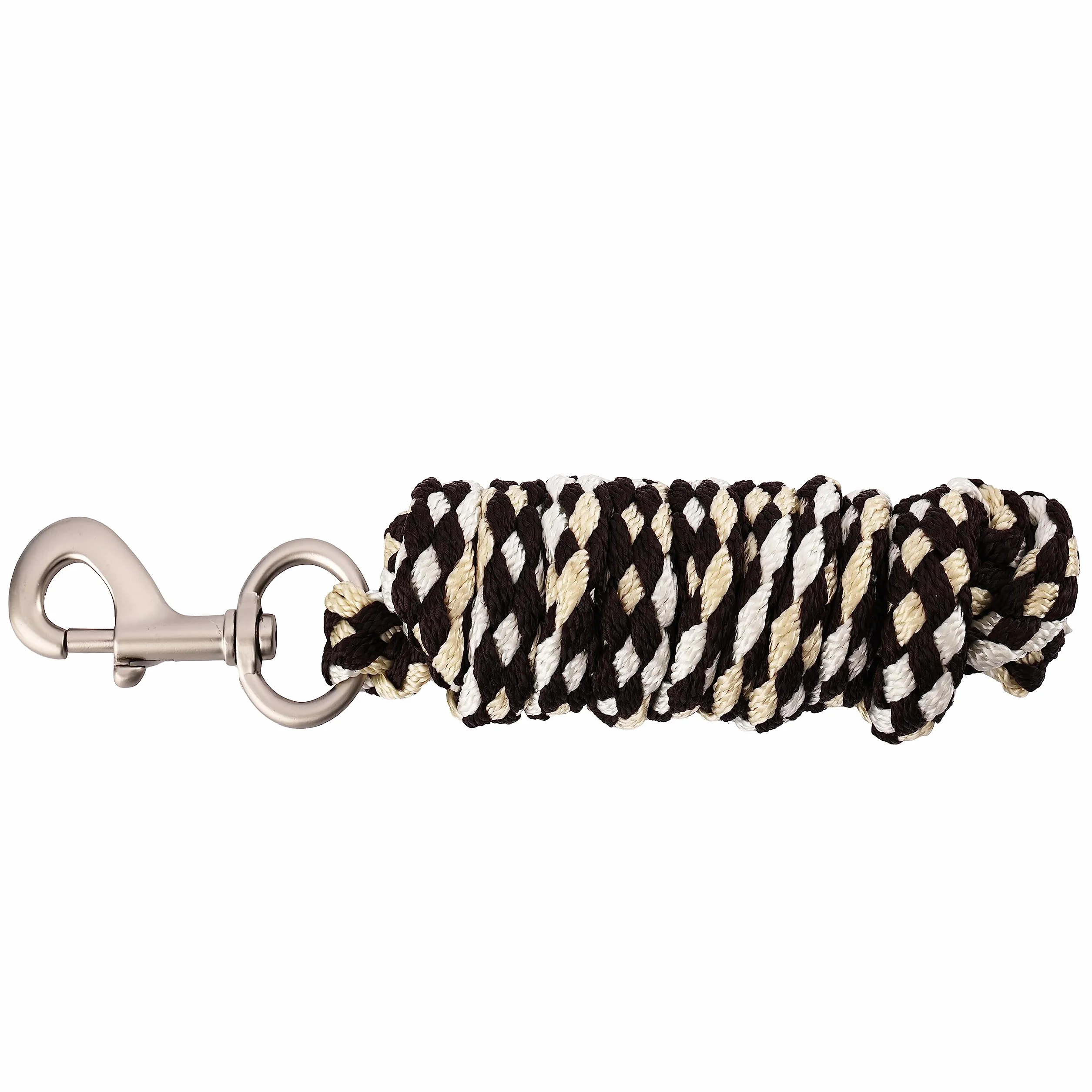 Longe pour cheval corde d'attache avec mousqueton jaune brun pour poney âne chèvre
