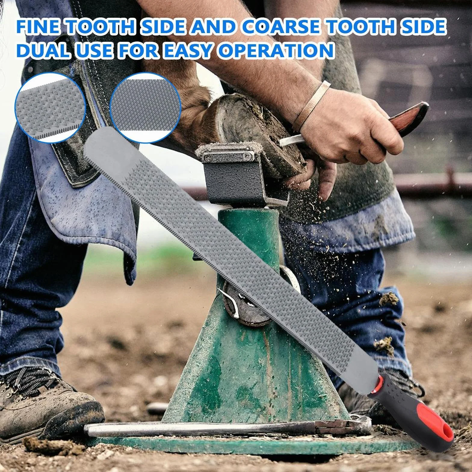 Genérico Horse Hoof Rasp - Premium Carbon Steel Hoof Rasp | Hoof File Carbon Steel Farrier Tools | Double Sided Hoof Rasp For Horses | Minii Hoof Rasp Hoof Rasp For Goat Horse Hoof Care