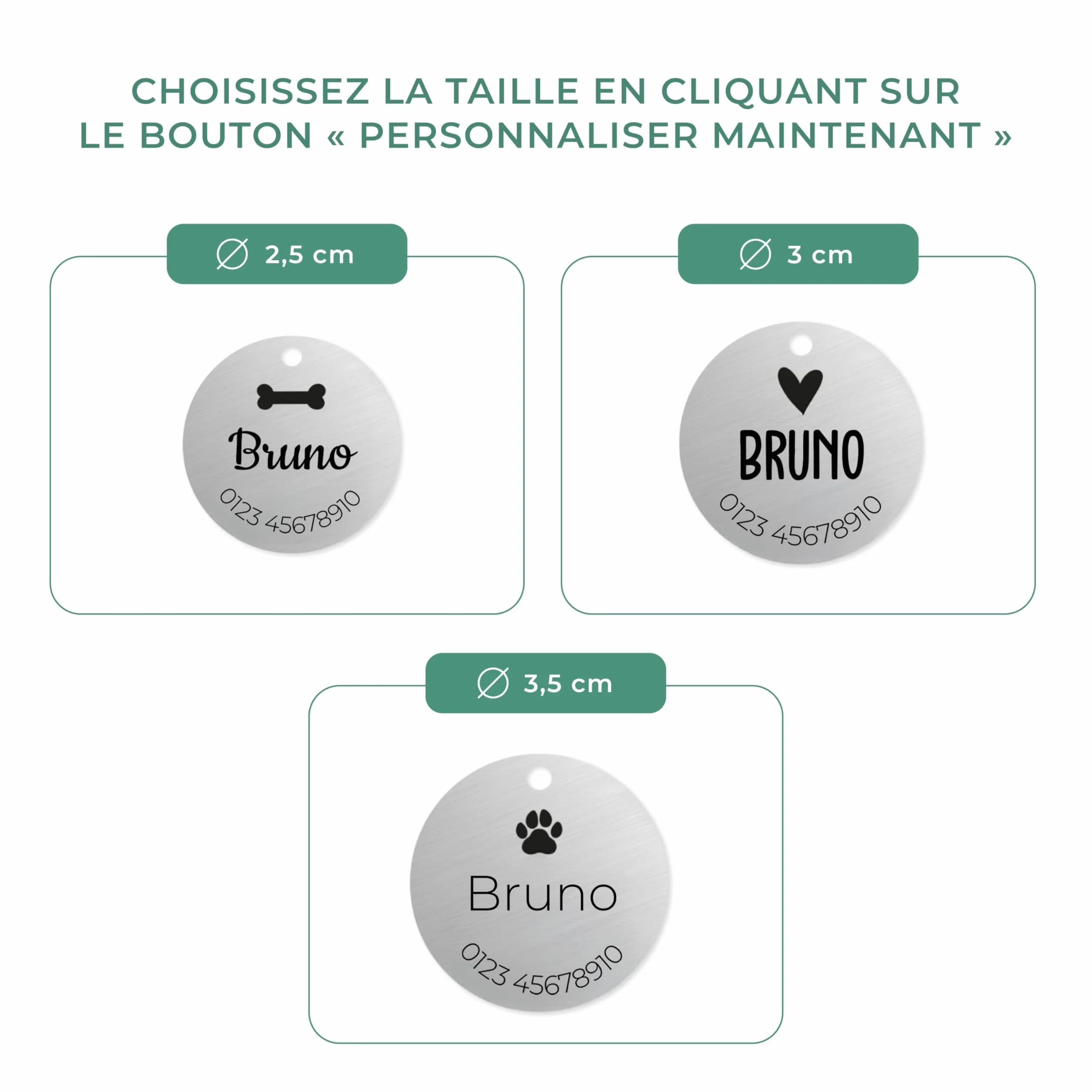 LAUBLUST Médaille pour chien personnalisée avec gravure pour collier - Tailles S, M, L | Cadeau personnalisé avec nom pour chiens et leurs maîtres - Accessoire pour chien | Boîte cadeau incl.