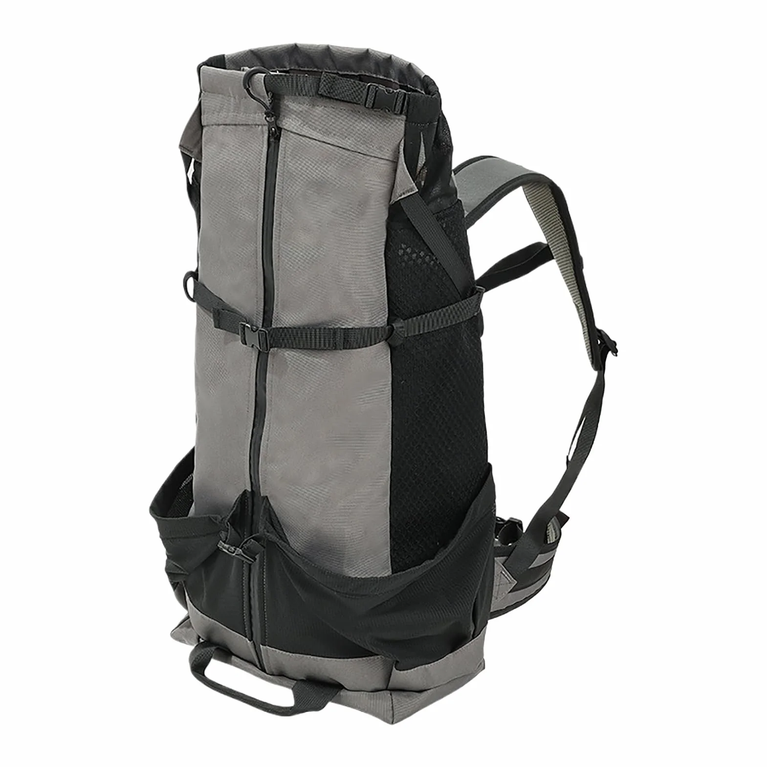 Sac à dos pour chien de transport spacieux en tissu durable anti-pincement avec bretelles réglables et harnais