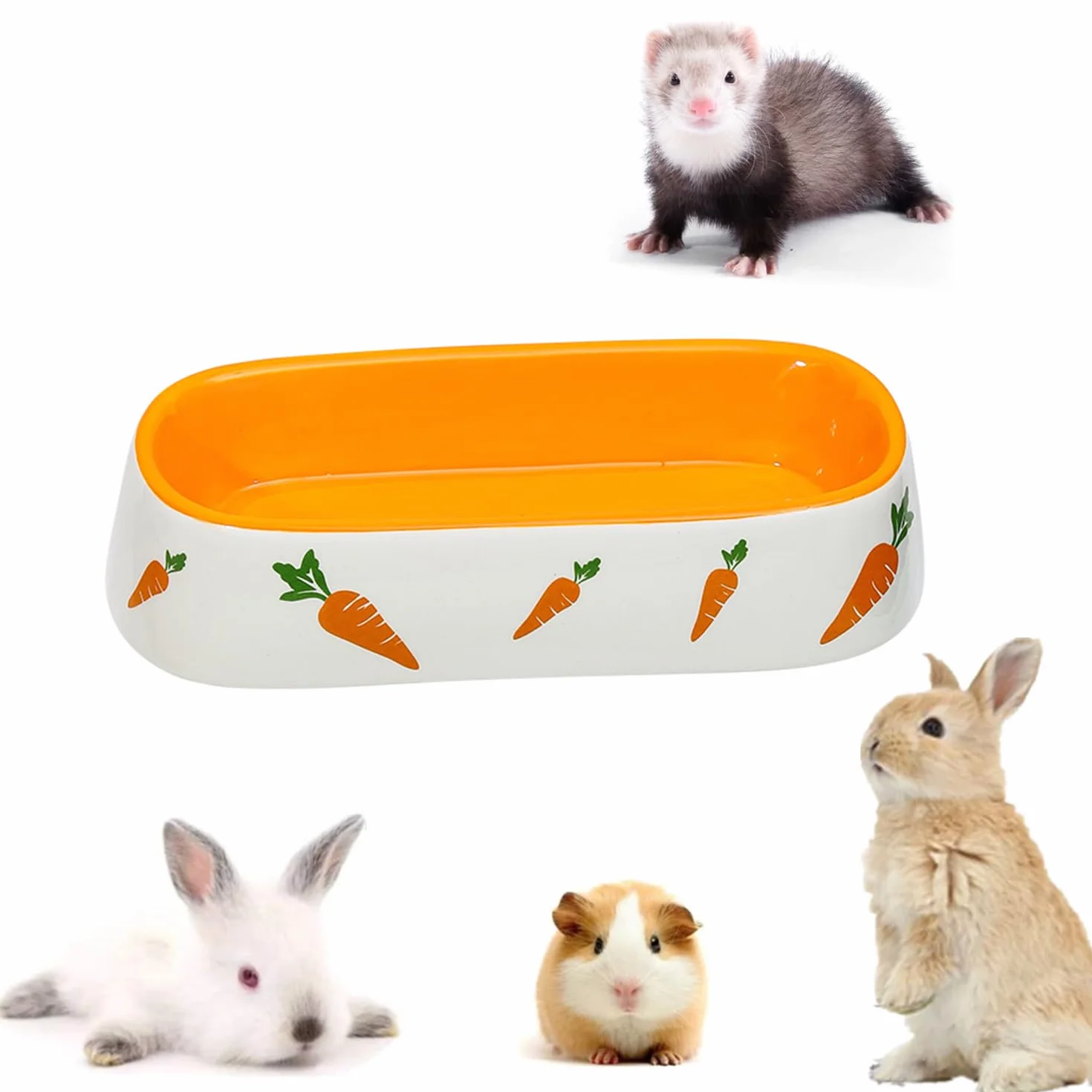 Gamelle en céramique pour lapin, hamster, chinchilla, furet