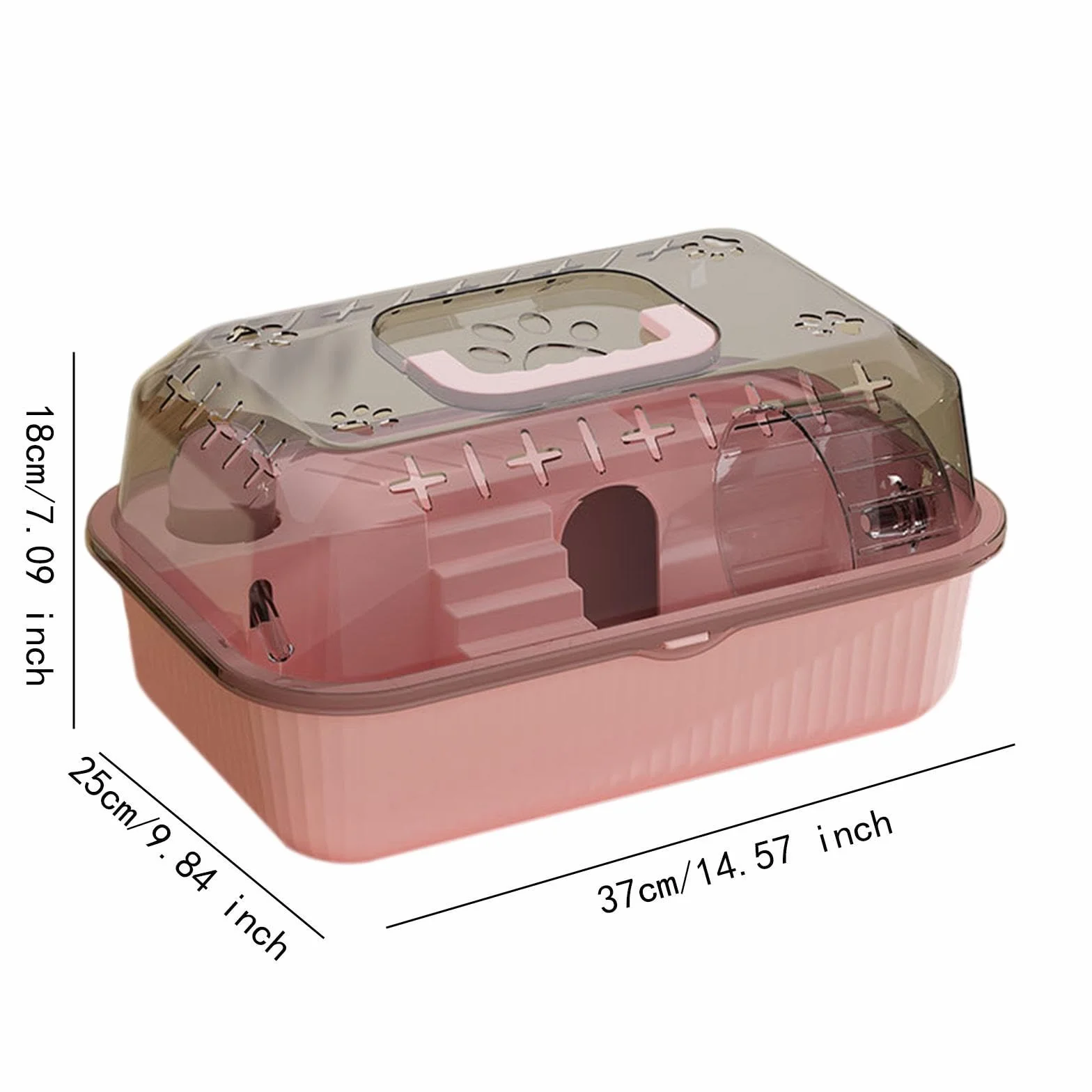 LOVIVER Petit conteneur pour Animaux de Compagnie, boîte de Transport pour Hamster, Cage Portable pour Rongeurs