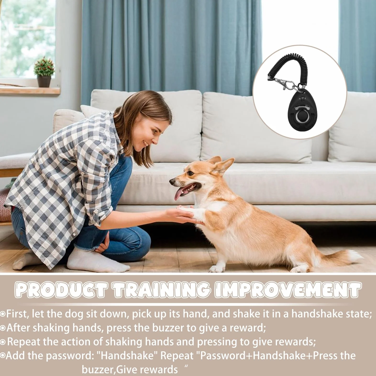 Sifflets pour Chien avec Clicker Ultrason Anti Aboiement Dressage Chien avec Lanière