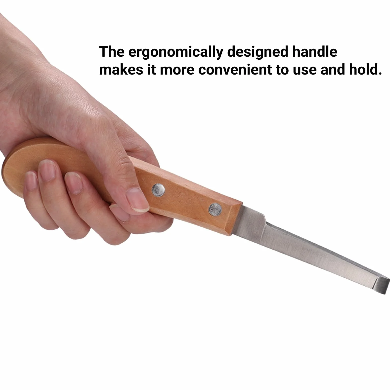 Outil de de Couteau de Sabot en Acier au Carbone de Forme de Lame Droite pour Utilisation de Cheval de Bétail (Main Droite)