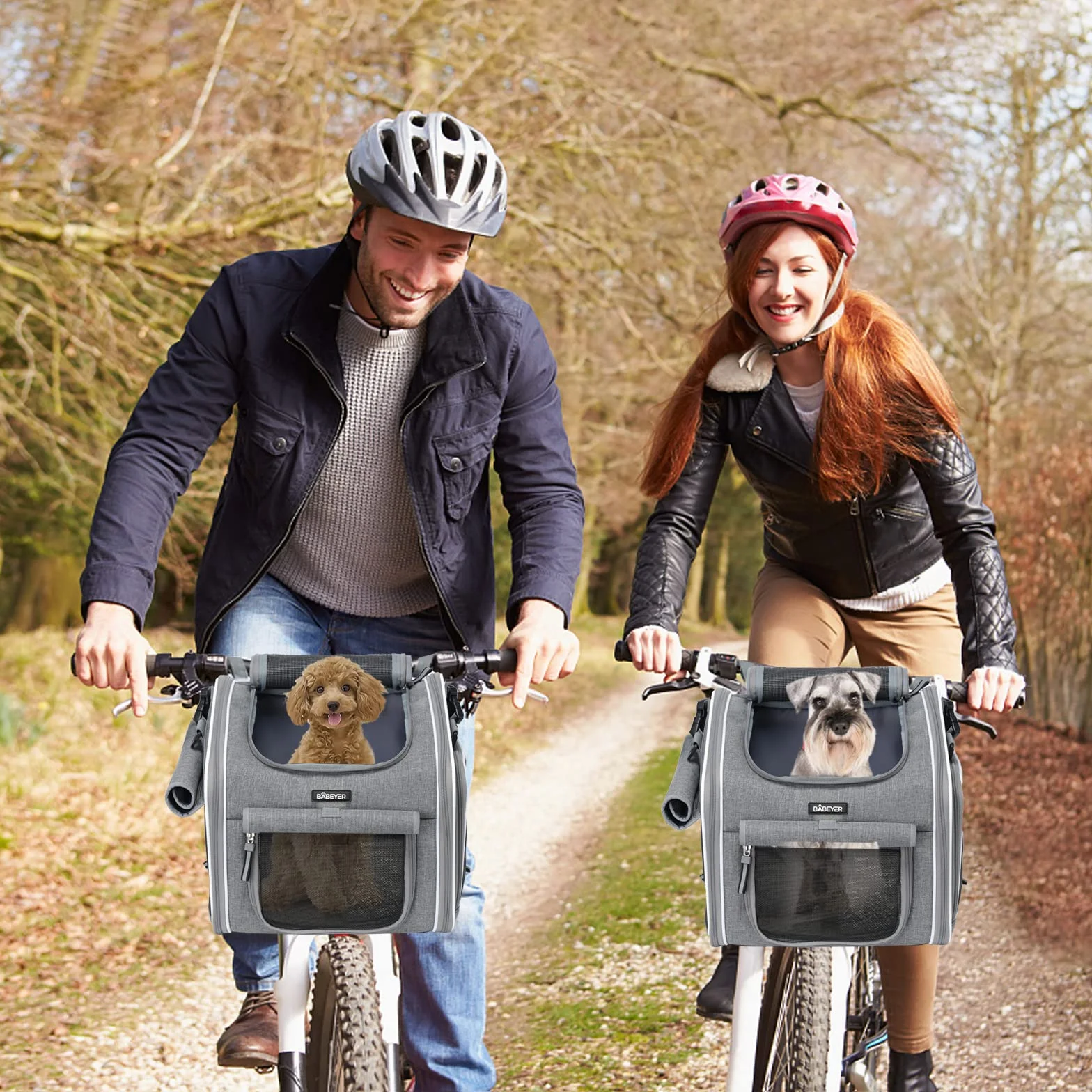 Panier de vélo pour chien sac à dos transport souple extensible 4 portes 4 fenêtres en maille gris