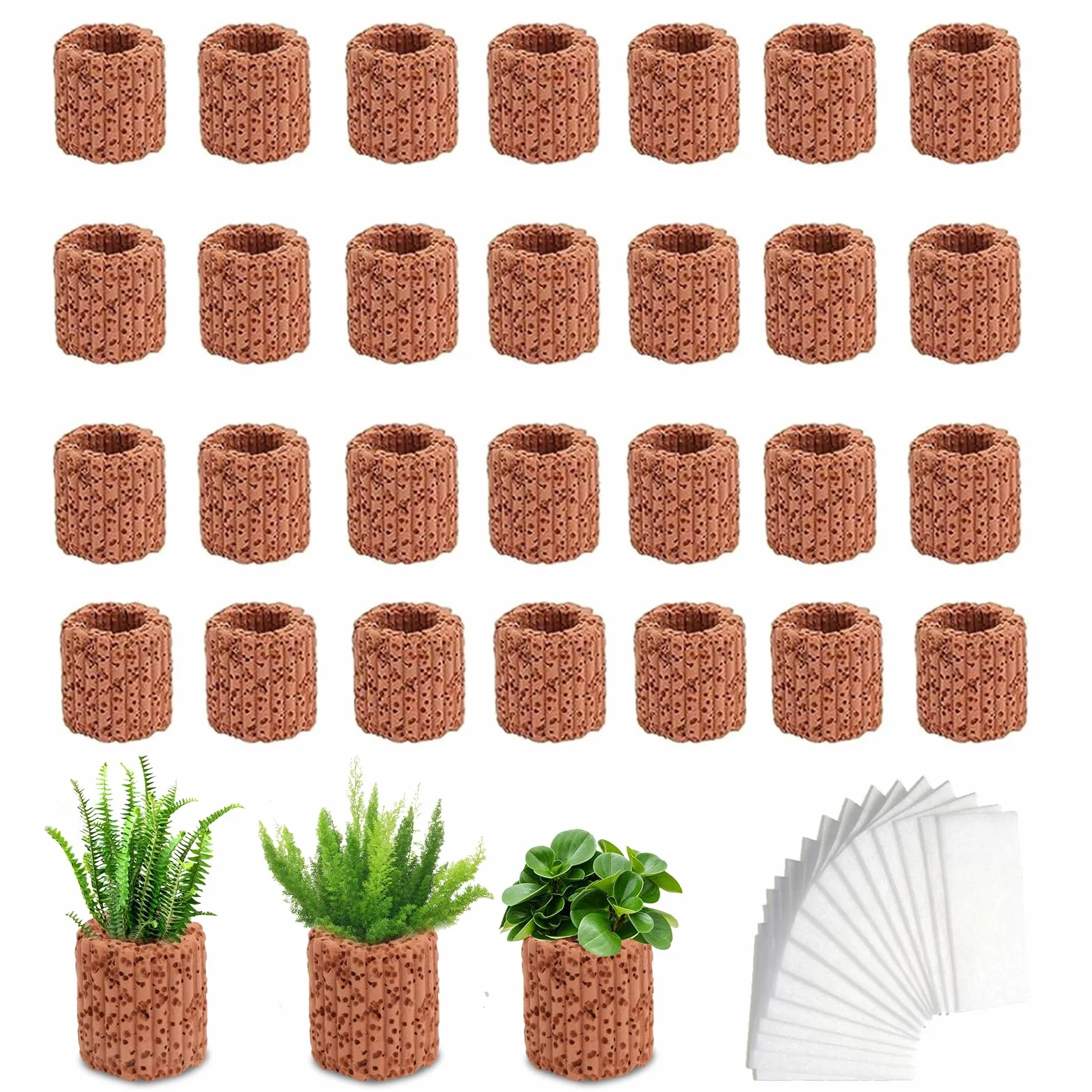 Anneaux de Fixation pour Plantes Aquatiques, Céramique, 2,5 cm, 30 Pièces