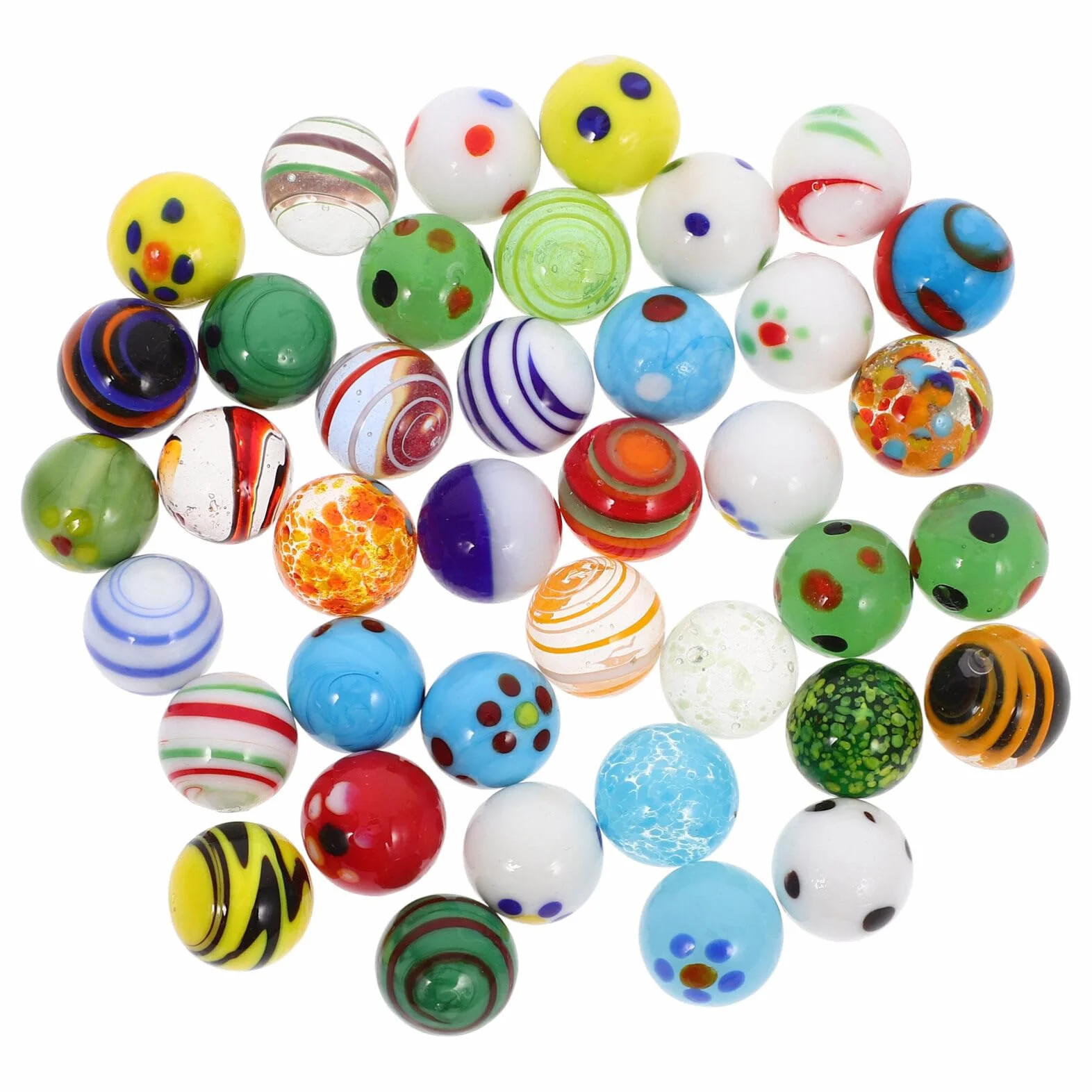 Billes De Verre Colorées 38 Pièces 1.60Cm pour Décoration Aquarium Enfants