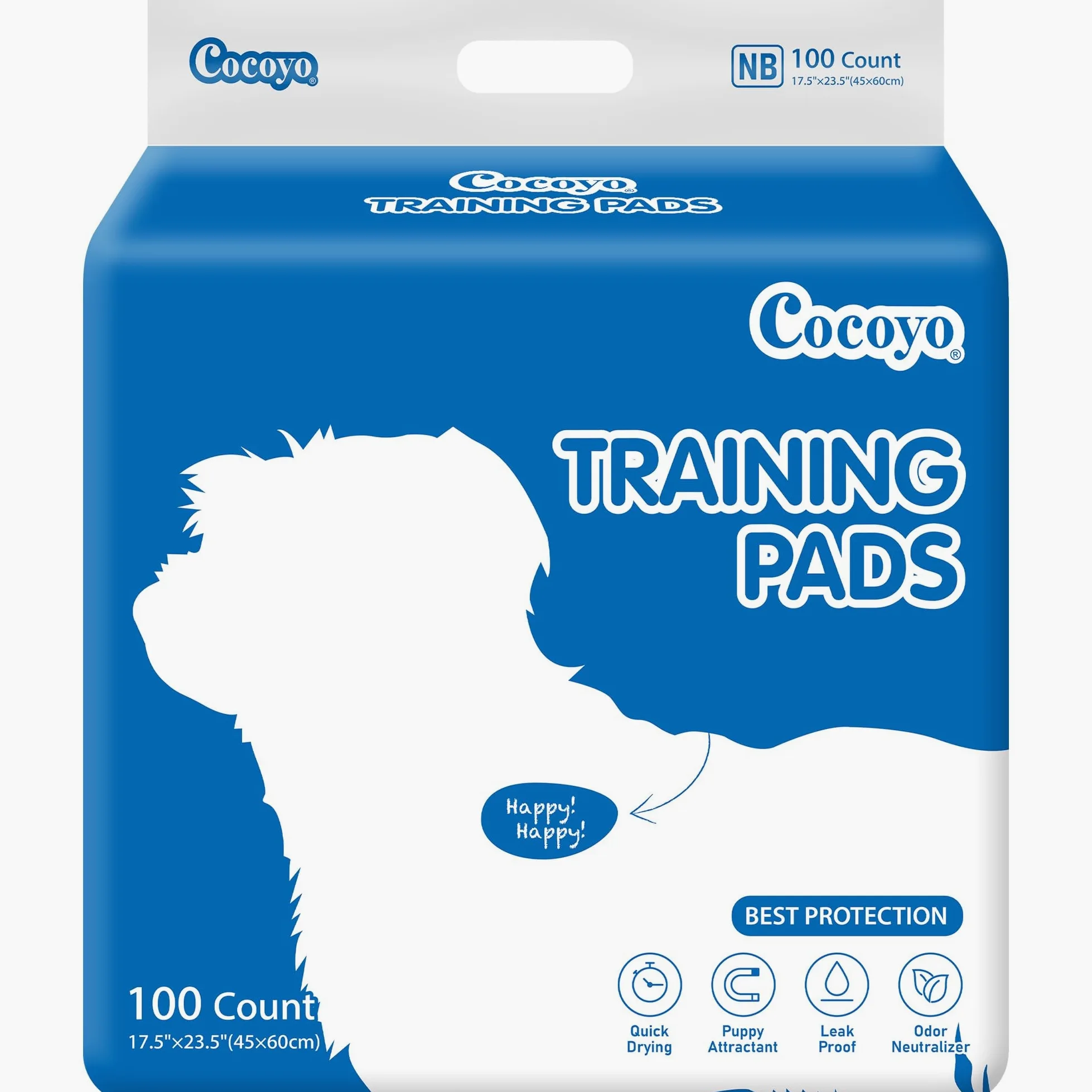 COCOYO Lot de 100 Tapis de Dressage pour Chien Super absorbants (44,5 x 59,7 cm)