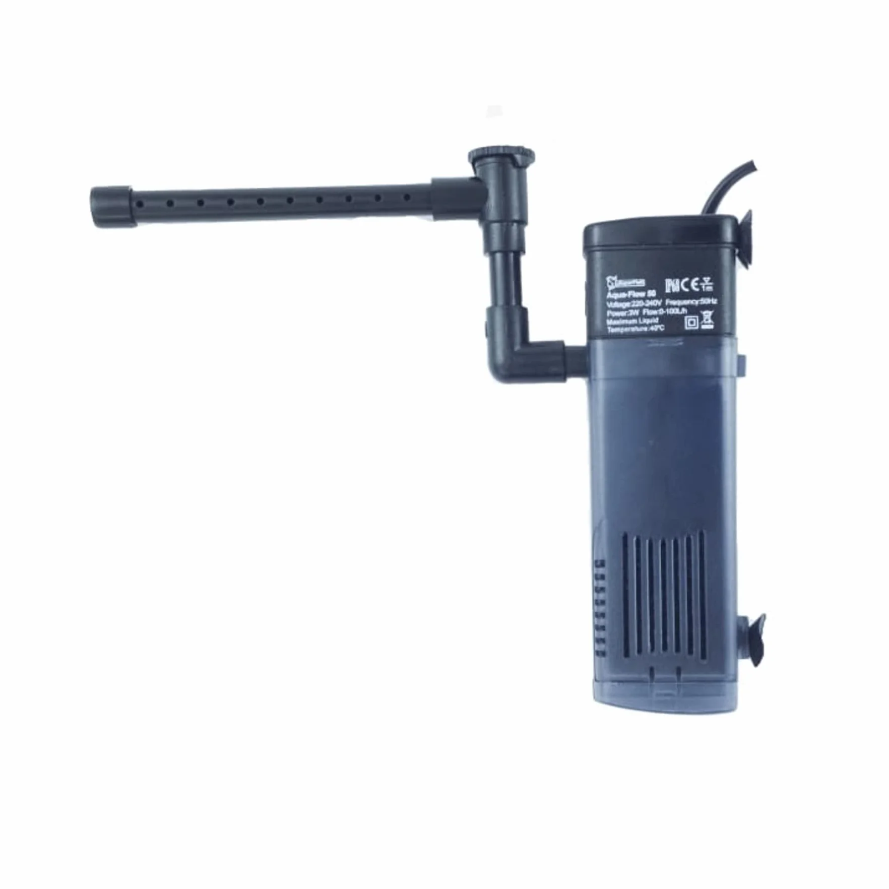 Superfish Aqua Flow 100 Filtre Interne 200 l/h Noir