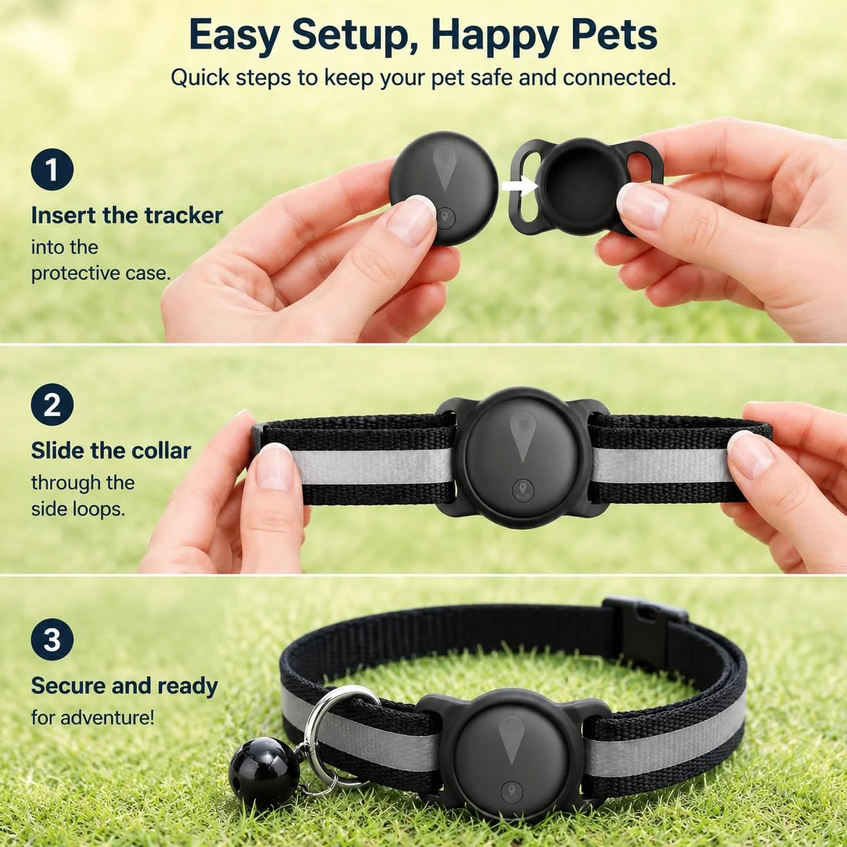 Collier GPS Chat Chien Traceur sans Abonnement Localisation Temps Réel Étanchéité iOS Android