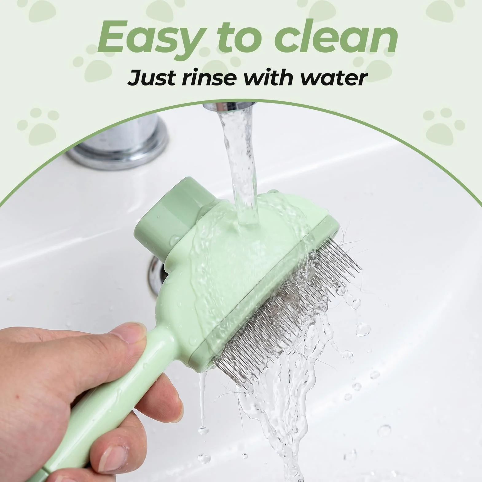 Brosse pour Chat Métal Dents Arrondies Peigne Anti Puces Toilettage Poil Court