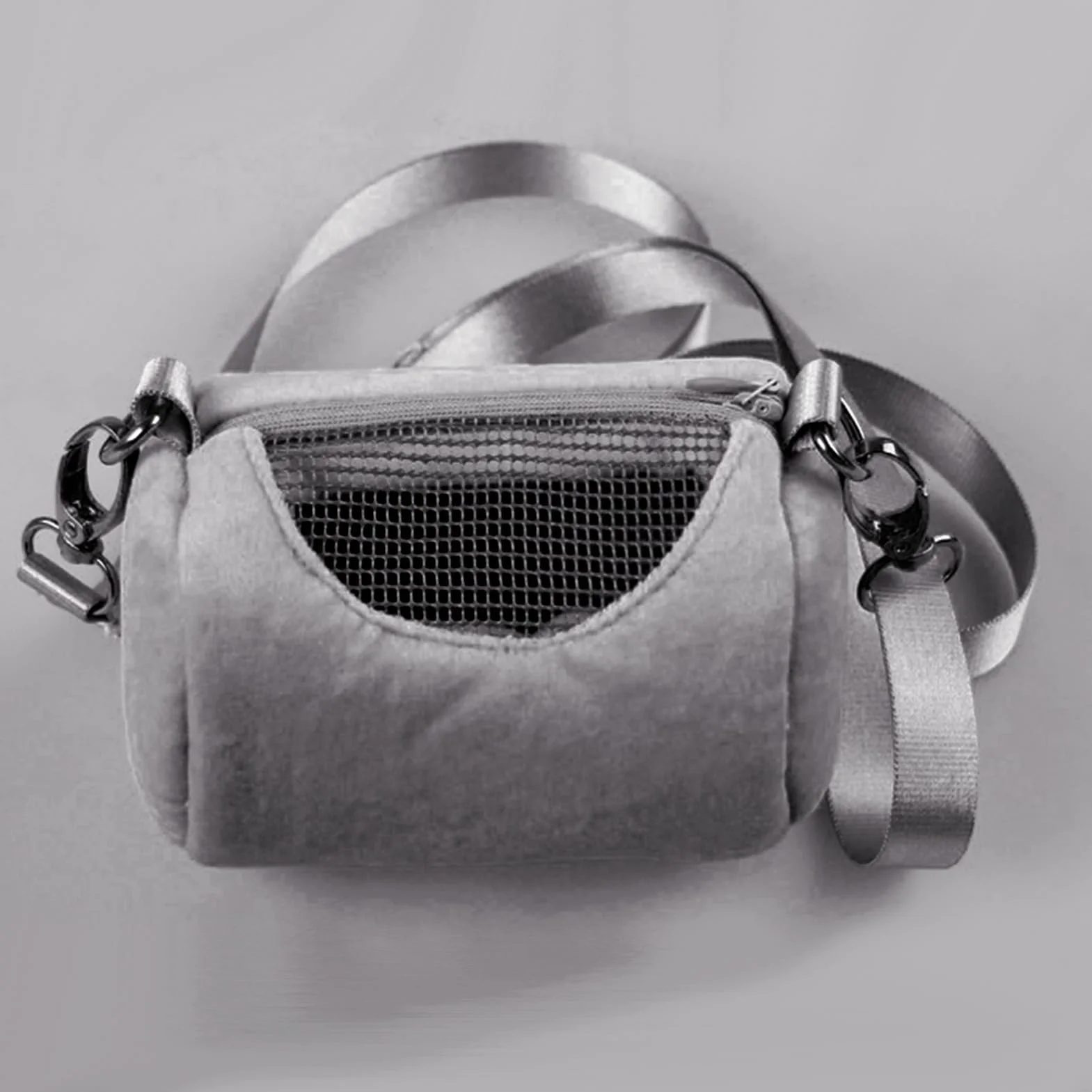 Sac de Transport pour Hamster 11 cm Velours Respirant Bandoulière Réglable