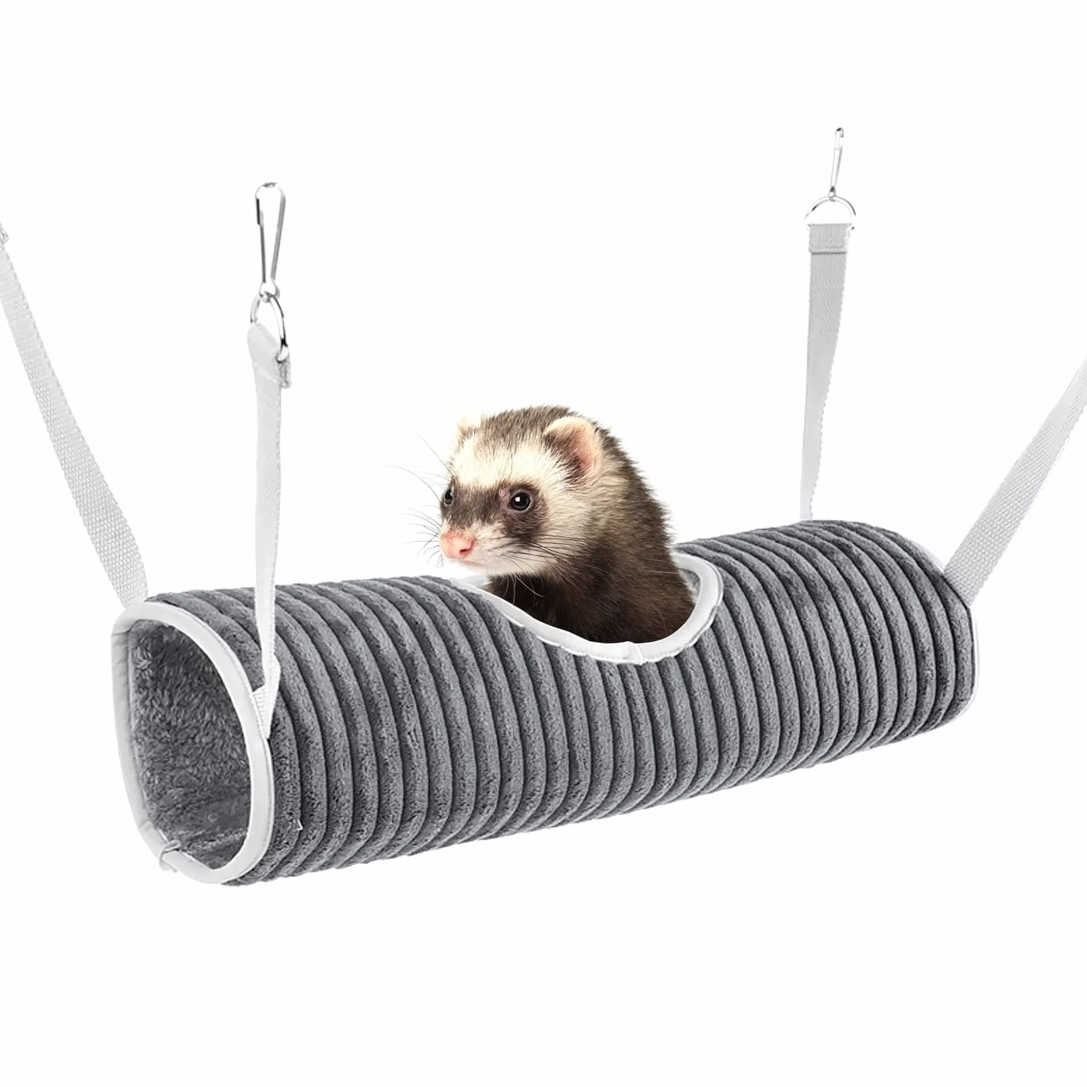 Hamac pour Petits Animaux Lit Tunnel pour Cochon d'Inde Tunnel de Suspension pour Hamster Lit Hamac Furet Lit Suspendu pour Rats Jouets pour Tunnel et Tube pour Animaux de Compagnie Tunnel de Cachette