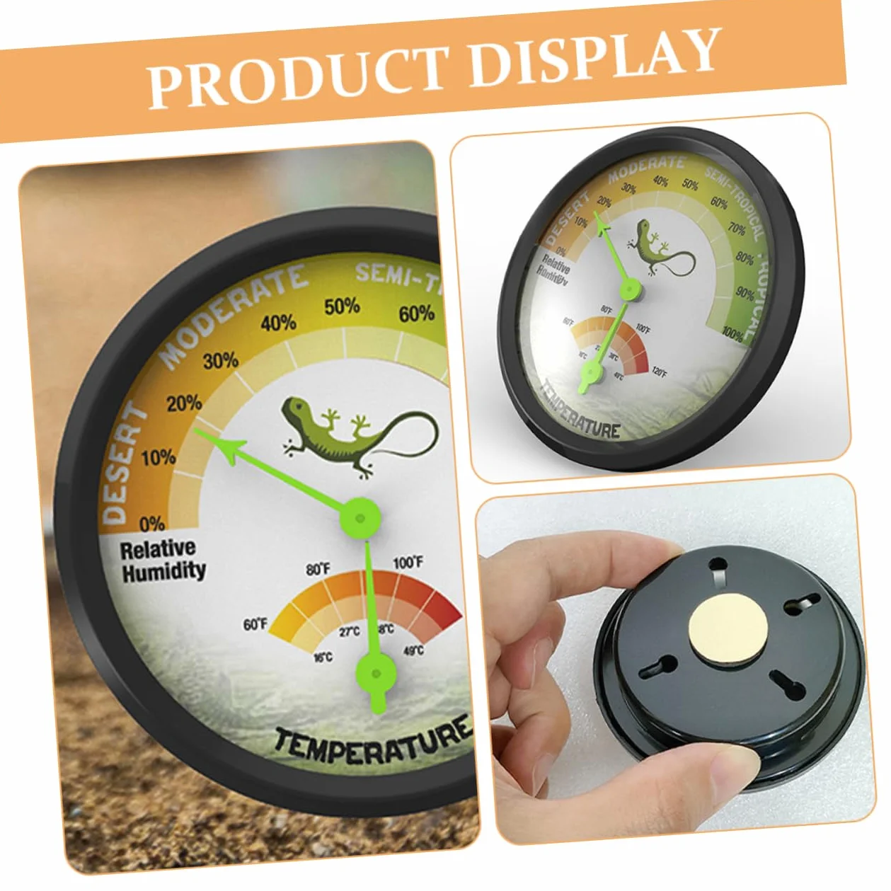 Thermomètre Et Hygromètre Double Pour Terrarium De Reptiles Appareil De Mesure De Température Et Humidité Pour Vivariums Et Couveuses Mini Thermomètre Pratique