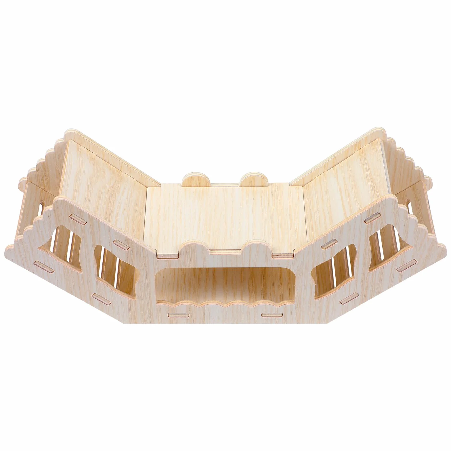 HJZHI Cachette polyvalente pour hamster et tunnel d'exploration, maison de hamster avec échelle d'escalade en bois pour gerbilles, hamsters, petits accessoires pour animaux de compagnie (style C)