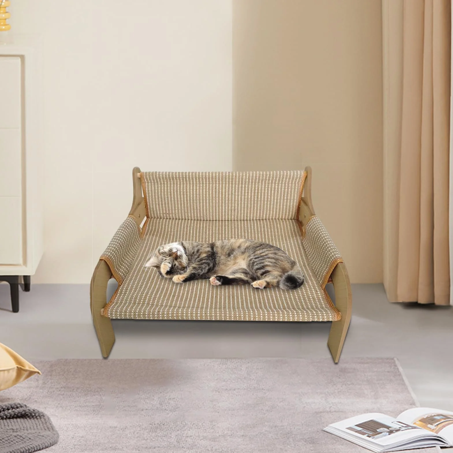 Canapé lit surélevé respirant pour chiens et chats, intérieur extérieur