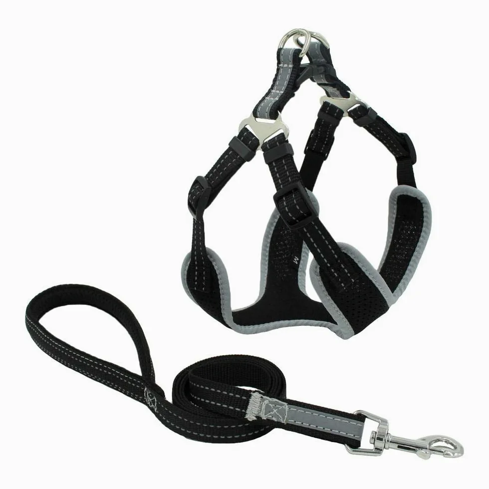 NX Ceinture de sécurité respirante pour chien en été, ceinture de sécurité sans laisse pour chiots de petite/moyenne taille qui se reflète la nuit, fournitures pour animaux de compagnie, L Poitrine 61