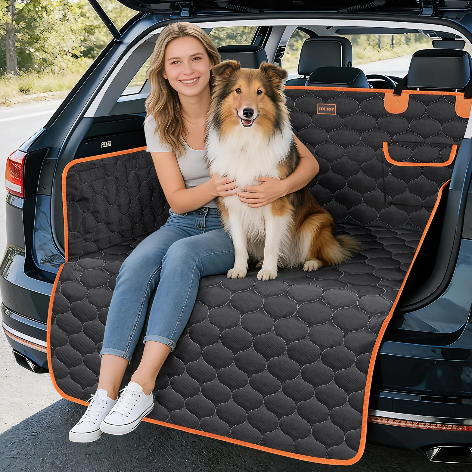 JOEJOY Protection Coffre Voiture Chien, Universel Housse Imperméable Anti-Rayures