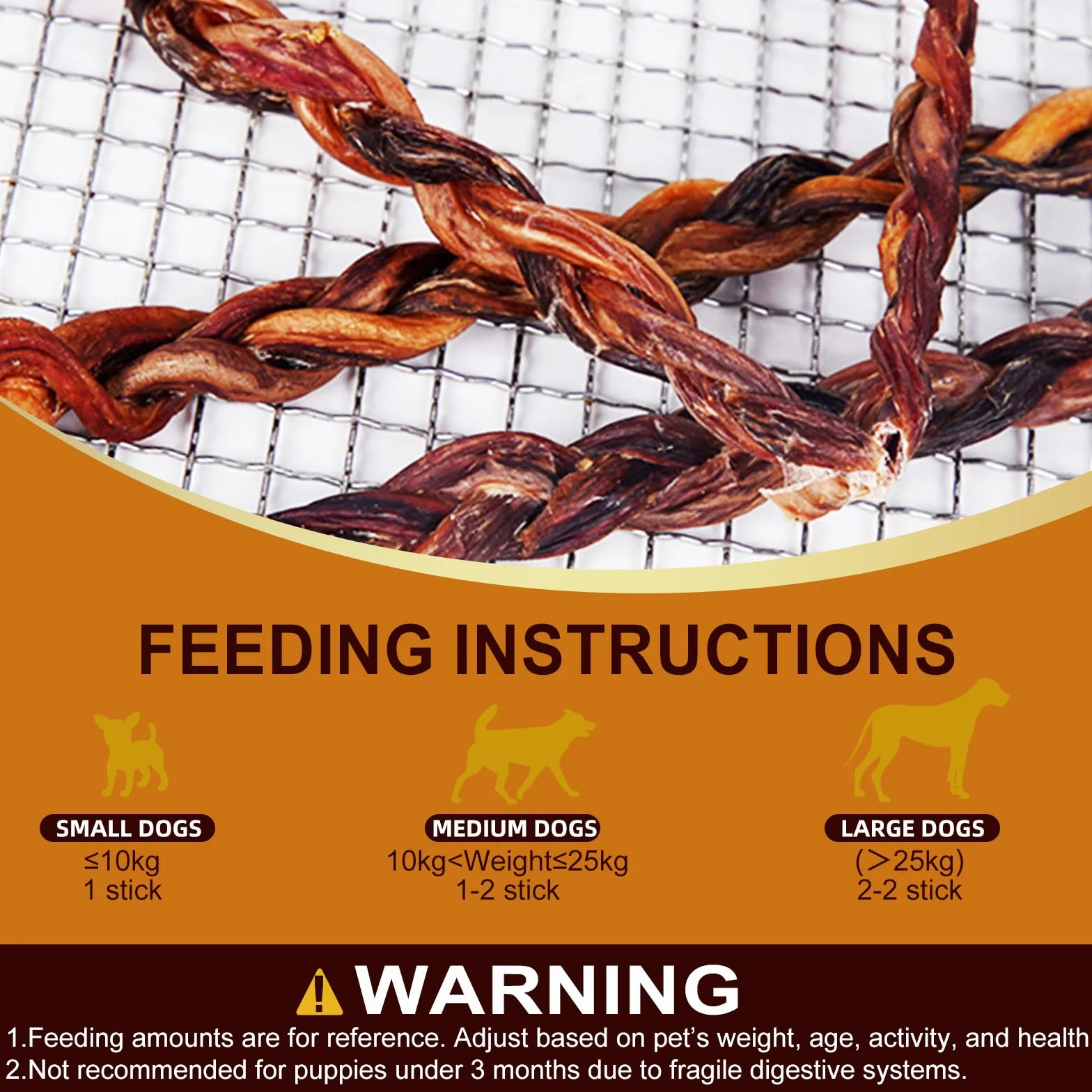 Pork Whip Dog Treats 28cm 60g for Heavy Chewing Dogs