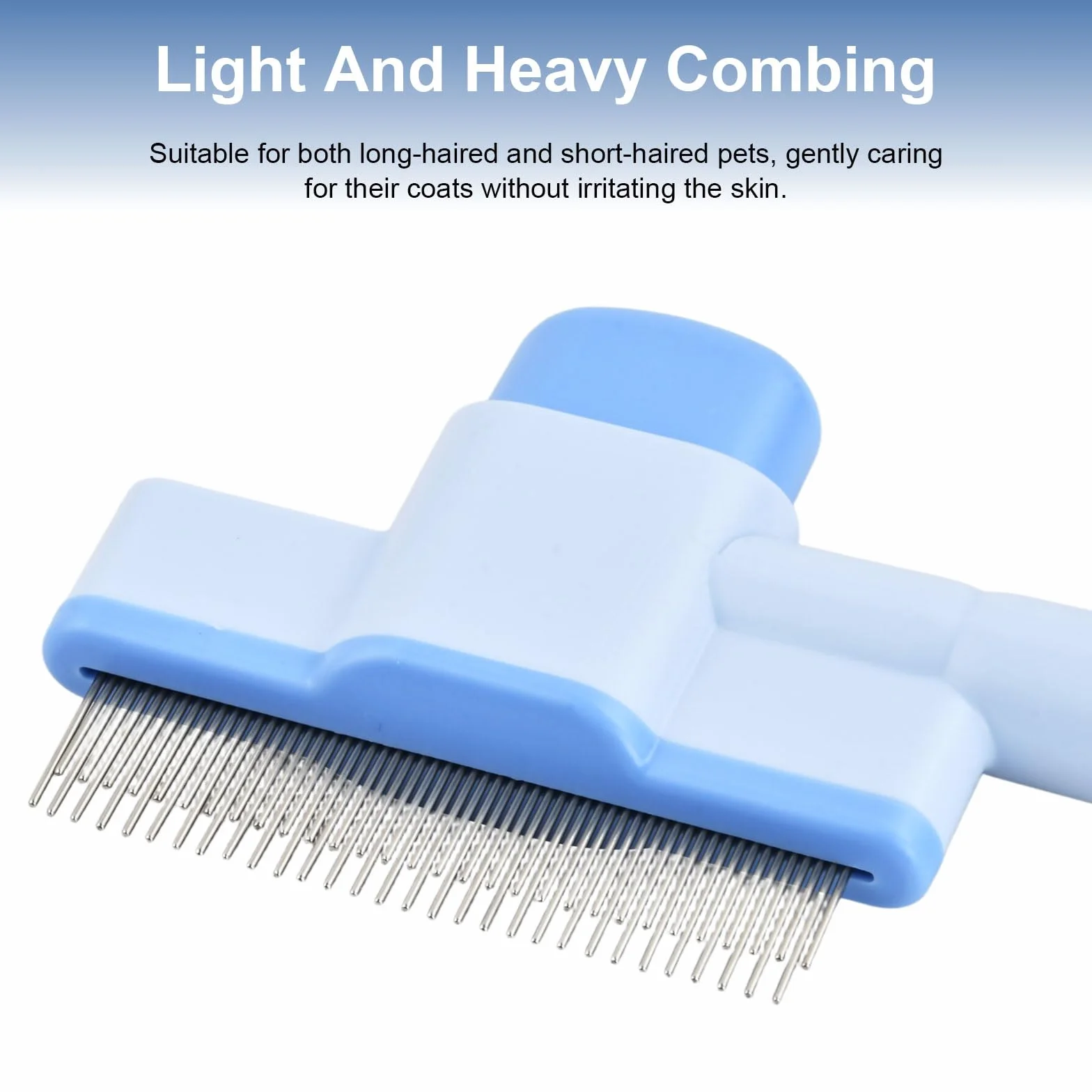 Brosse Poil Chat Peigne Anti Puces Acier Inoxydable pour Chats et Chiens Brosse Autonettoyante