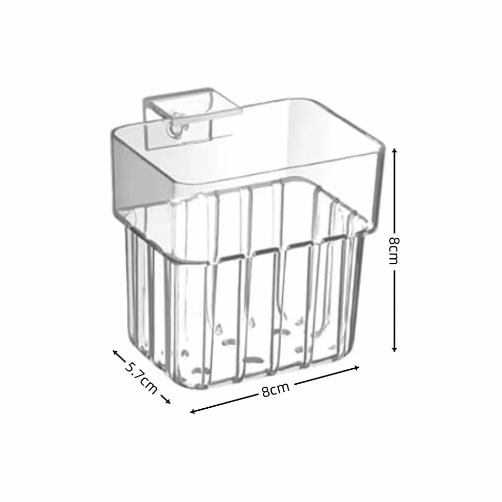 Lot de 4 supports de plantes d'aquarium en PP transparent, suspendu avec trous de circulation