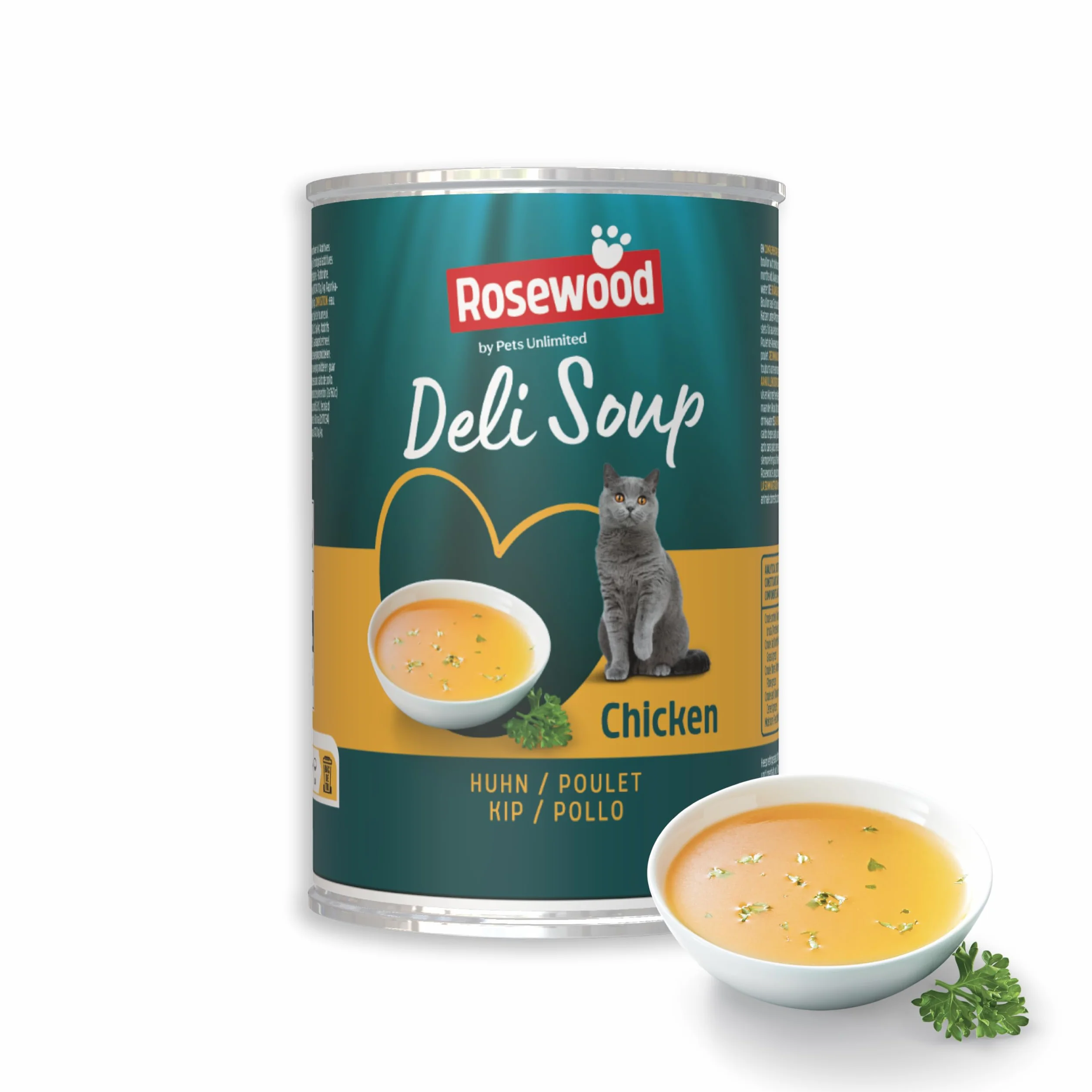 Rosewood Deli Soup Poulet Friandise au Bouillon pour Chat avec Morceaux de Poulet Tendre 135 ML