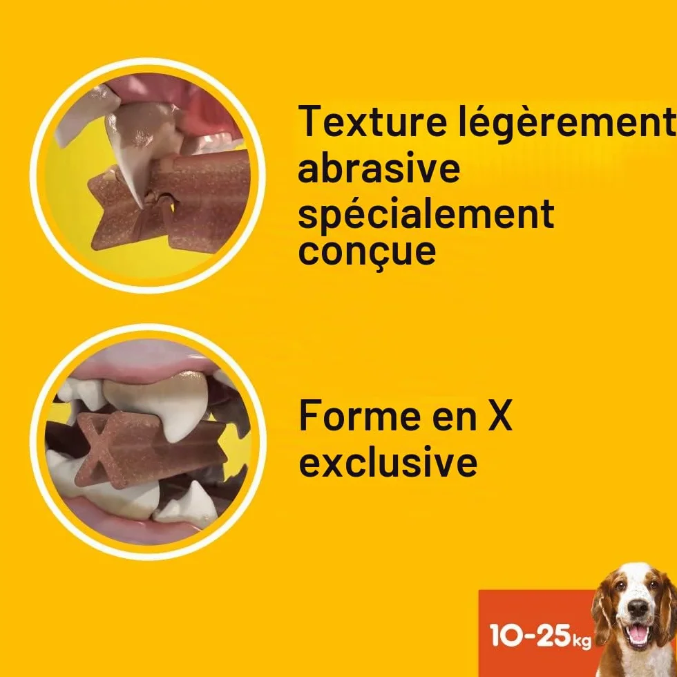 PEDIGREE DENTASTIX Bâtonnets Dentaires pour Chien Moyen 10-25kg - Lot de 56 Friandises - Hygiène Bucco-dentaire