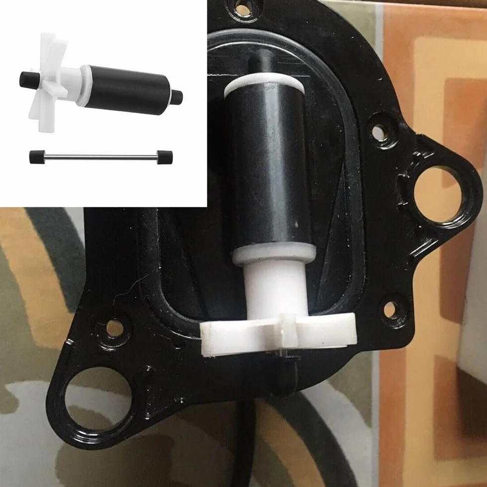 Lot de 2 turbines de rotor de pompe submersible, turbine de pompe à eau, joint libre, filtre magnétique haute efficacité, turbine de rotor d'aquarium, résistant à l'usure et à faible bruit