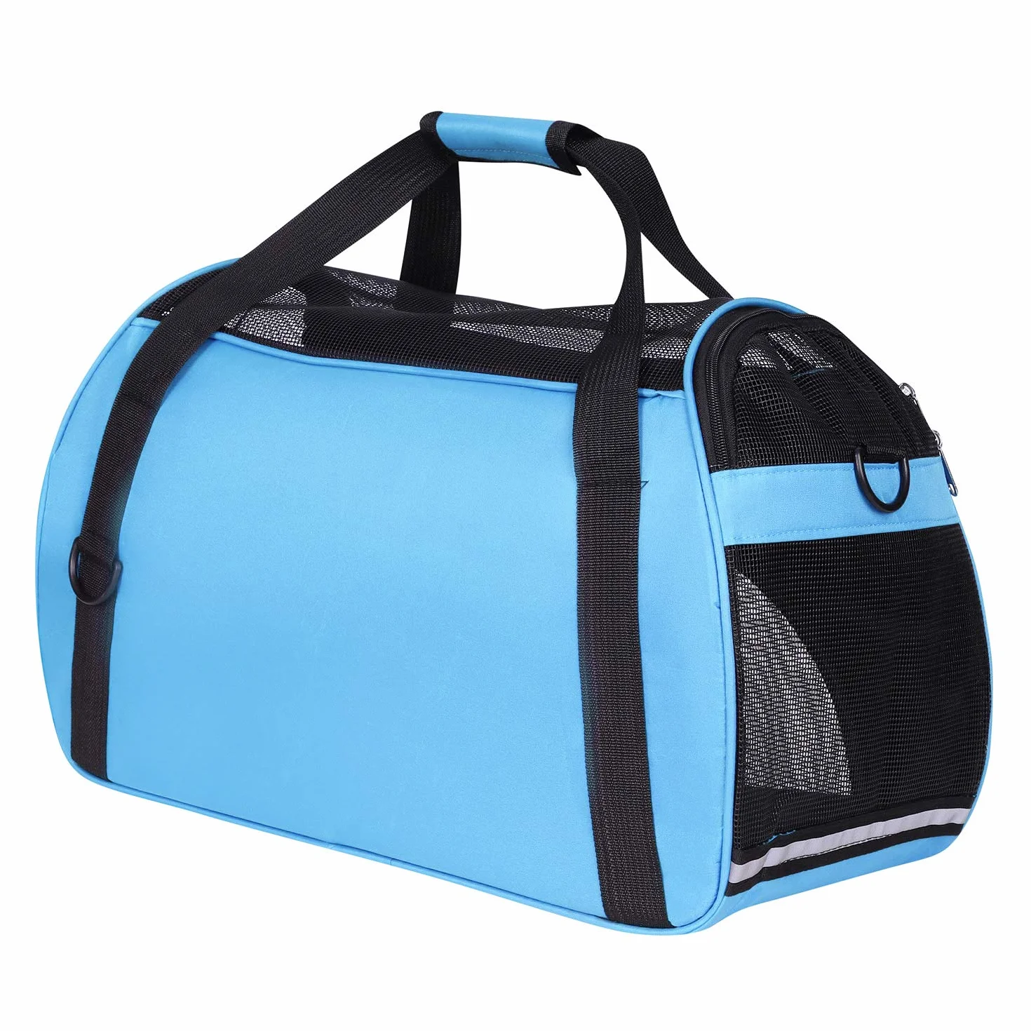 Sac de Transport Portable Chat Chien Sac à Main Résistant à l'usure pour Chaton Chiot Caisse de Transport Respirant et Pliable Sac de Voyage Réglable Animaux avec Bandoulière Voitrure Train