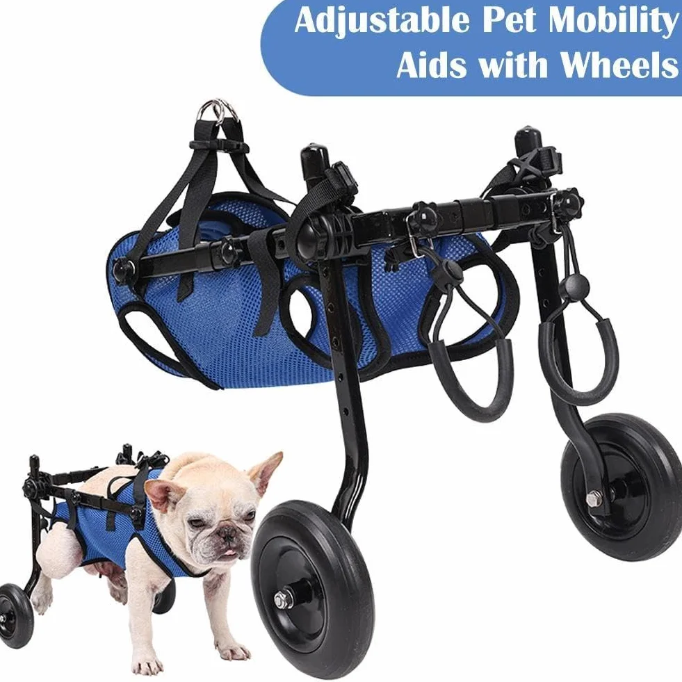 Chariot réglable pour chien handicapé aide mobilité membres postérieurs rééducation
