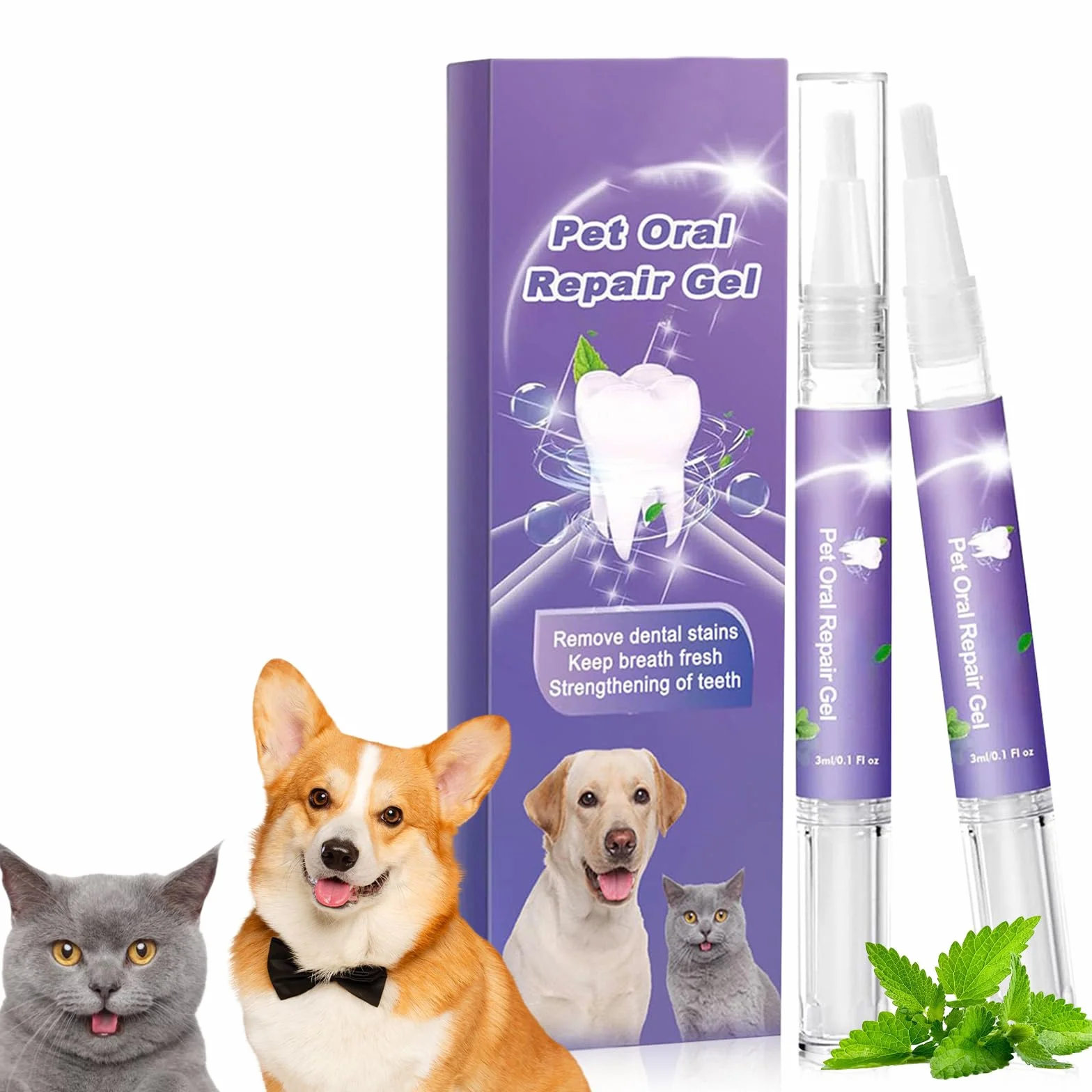 Gel De Réparation Buccale pour Animaux De Compagnie Rafraîchisseur D'haleine Chien Chat