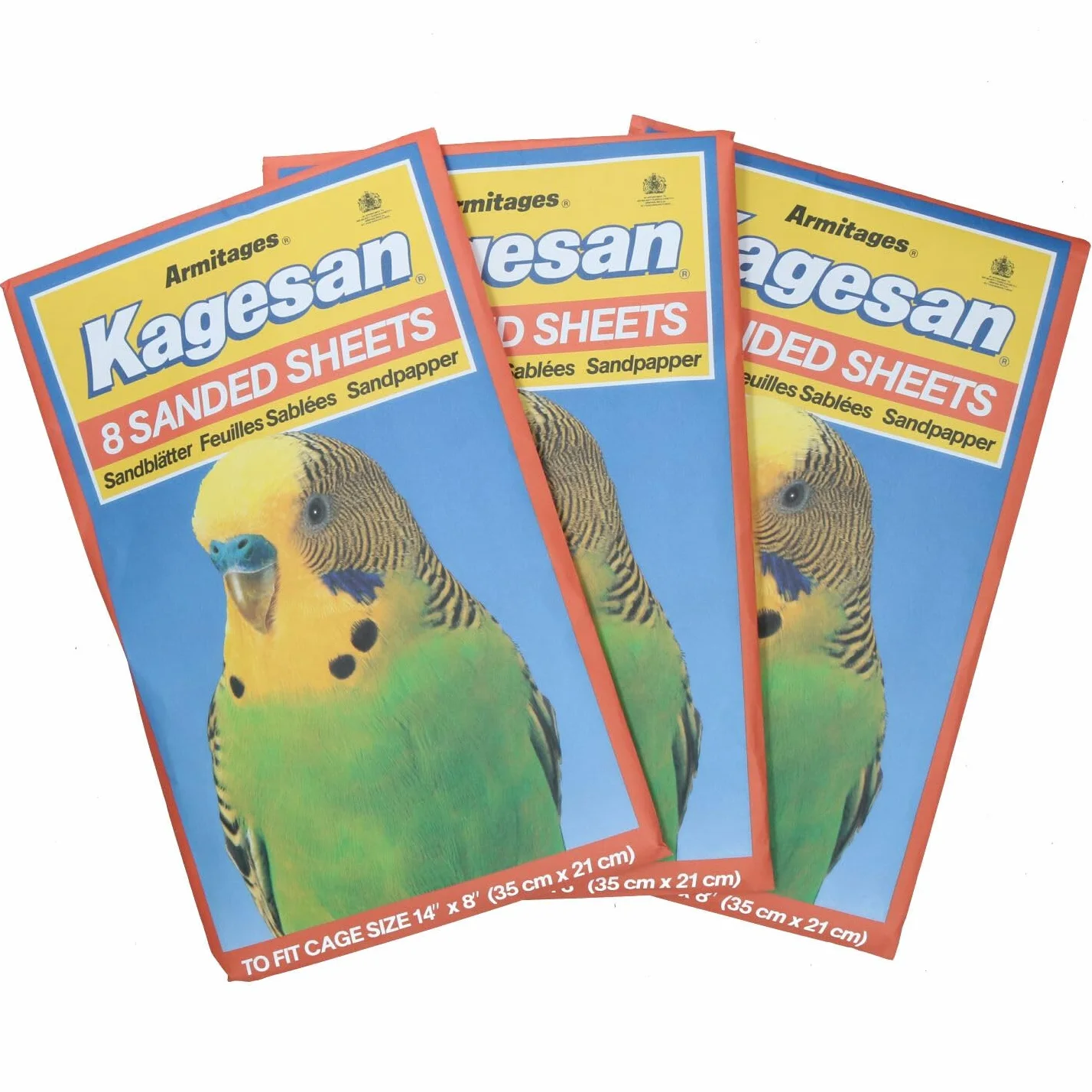 AB Tools Lot de 24 feuilles de papier abrasif pour cage à perruches 21 x 35 cm