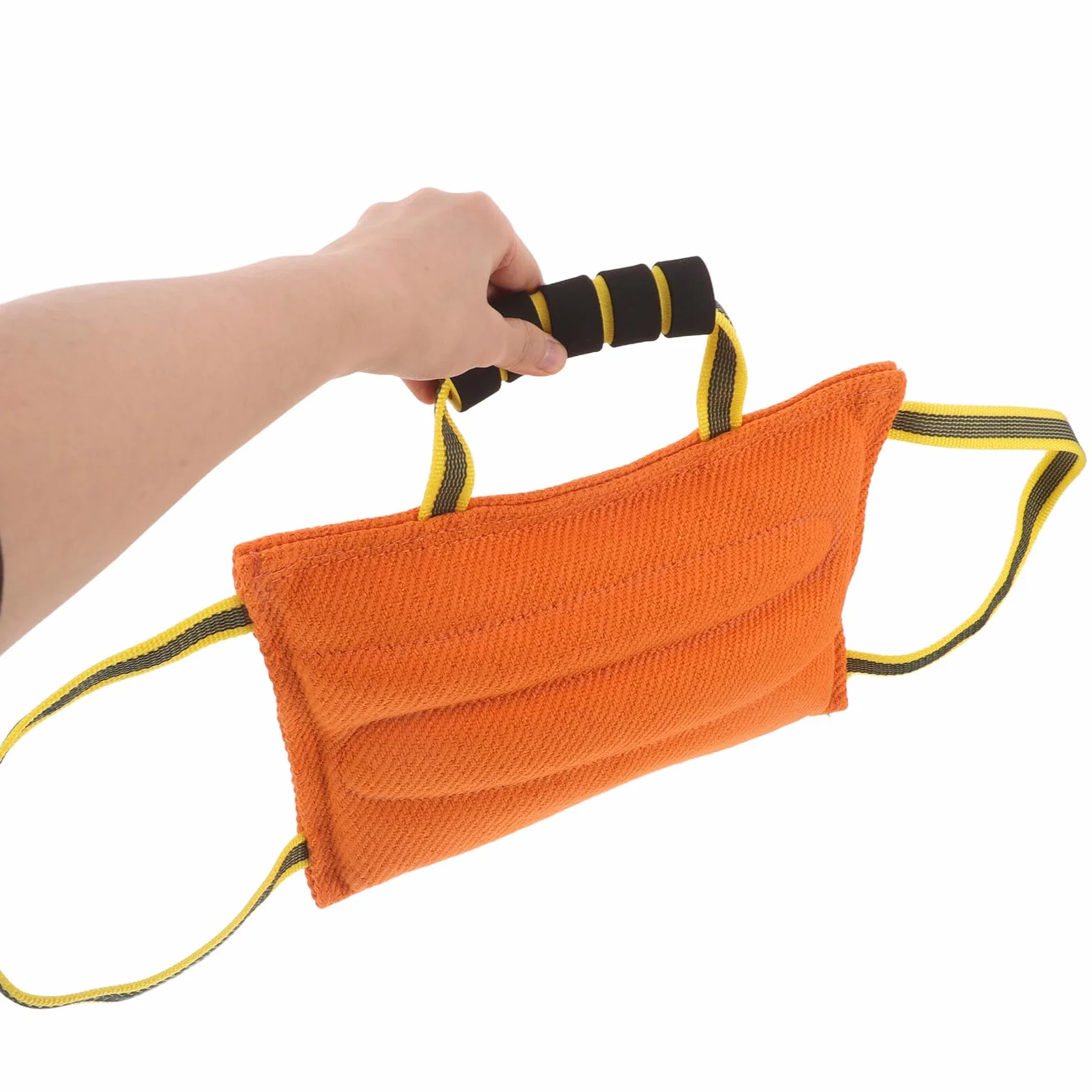 Manchon Résistant aux Morsures pour Dressage de Chiens Mordants Coussin à Mâcher Professionnel en Tissu Doux Orange