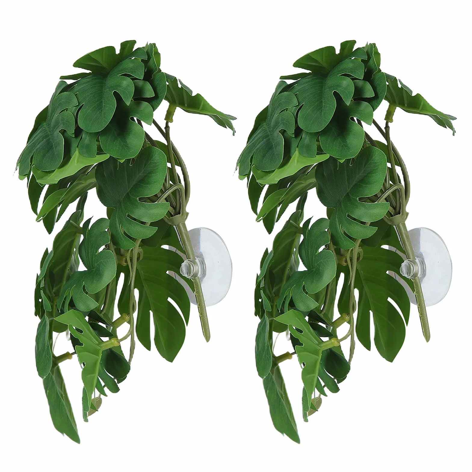 Plante Aquatique Artificielle Simulation Vigne Aquarium Faux Feuilles Réaliste Petite Taille avec Ventouse