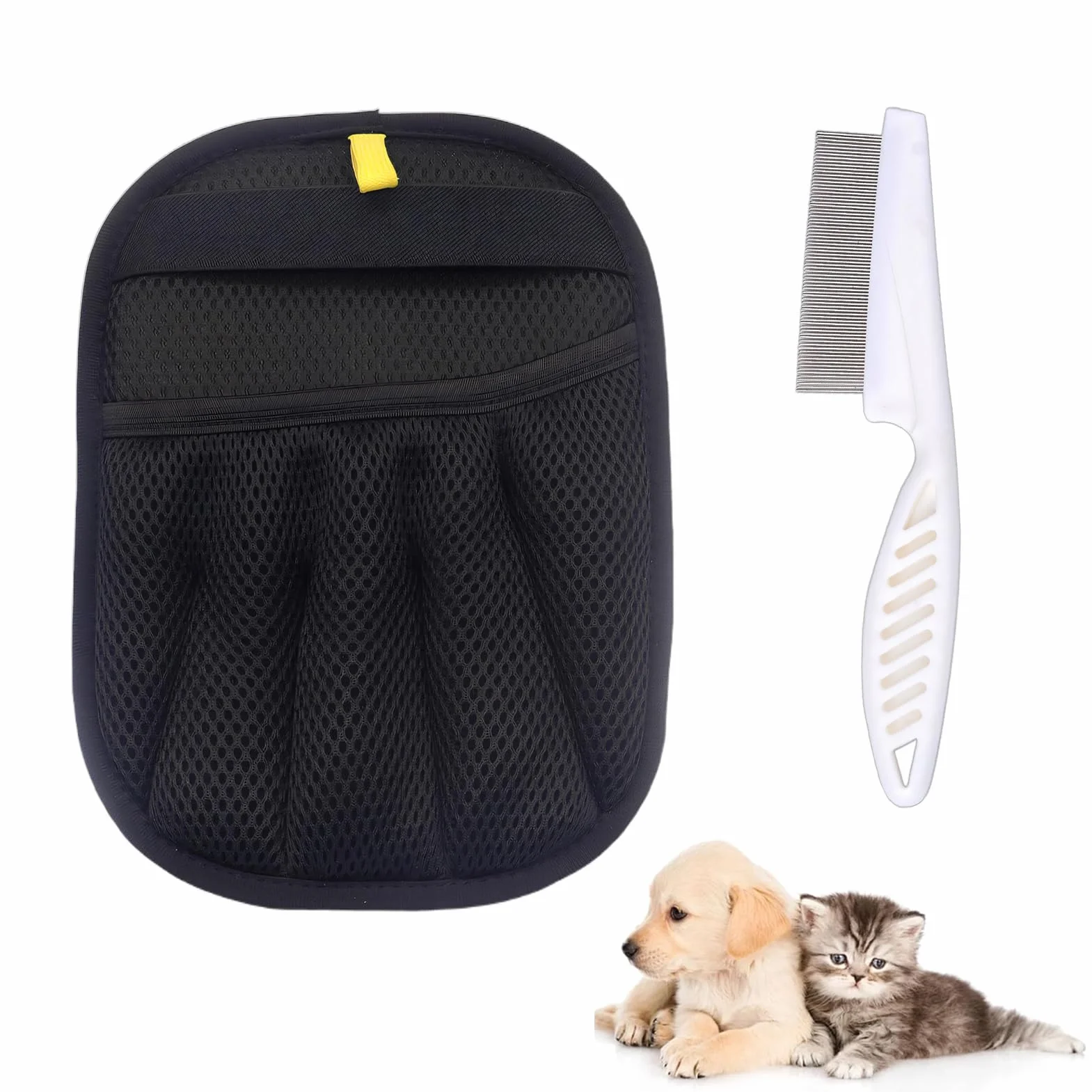 Gant Anti Poils Animaux Double Face Réutilisable pour Chien Chat Meubles Vêtements Canapé Auto