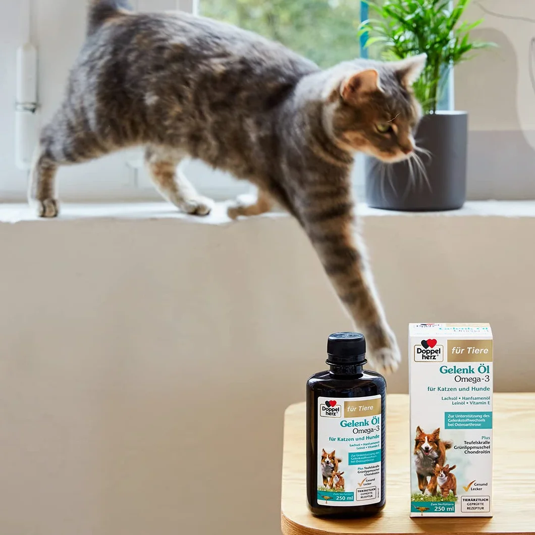 Doppelherz Huile pour articulations Chats Chiens oméga-3 chondroïtine 250 ML