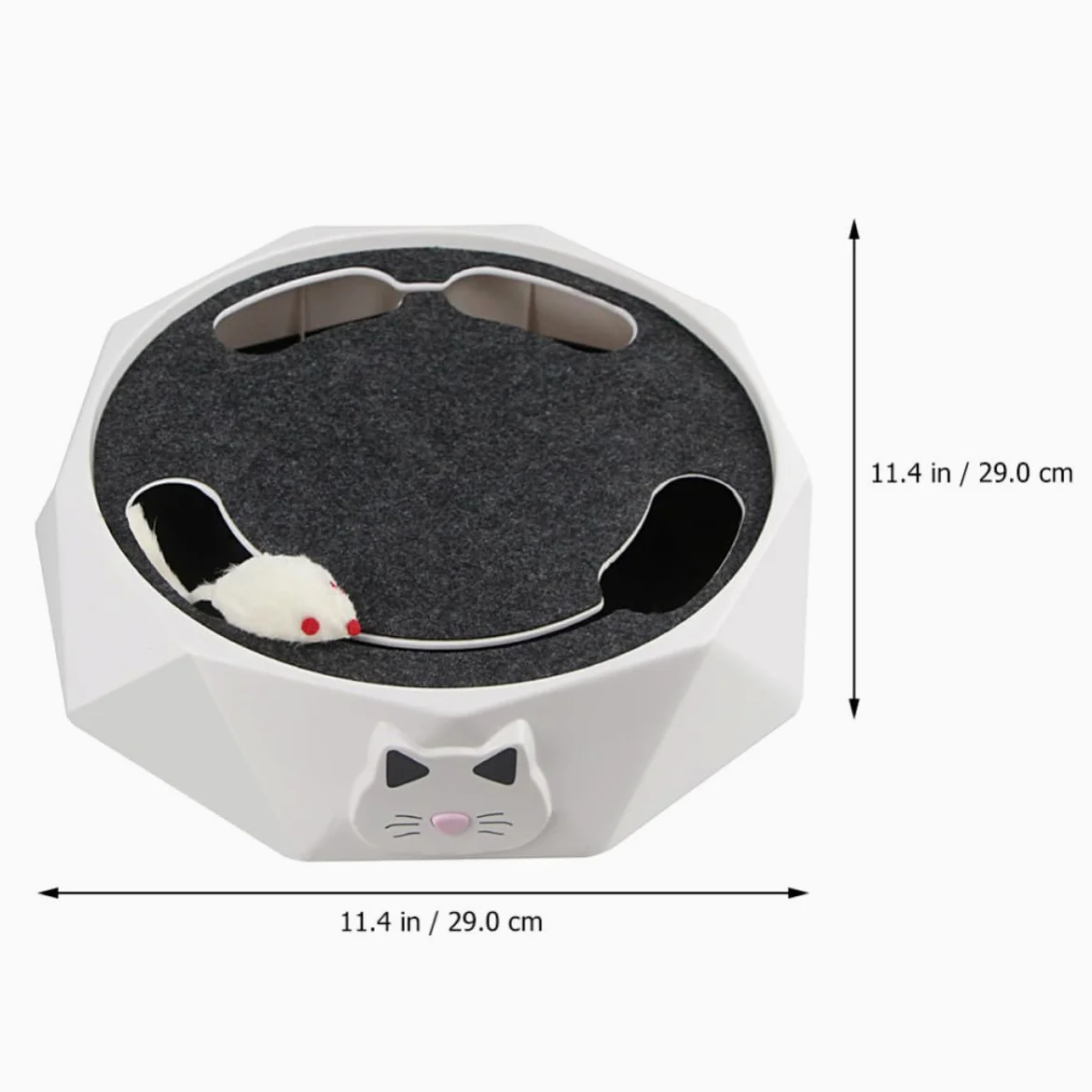 Alipis Électrique pour Chaton Souris Blanche Simulant L'expérience de Chasse et Mouvement de Fouissage, Interactif en Abs pour Exercice Intérieur
