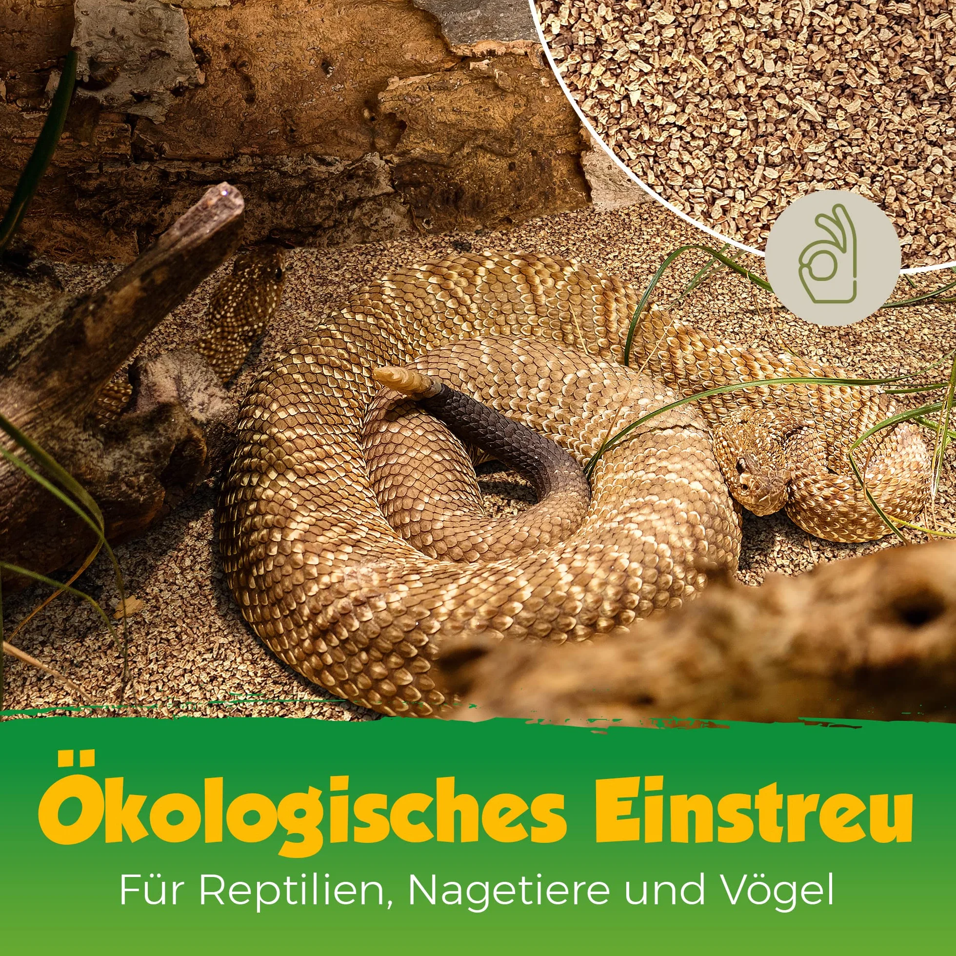 Granulés de liège 10 litres 2-4 mm substrat terrarium Kork-Deko