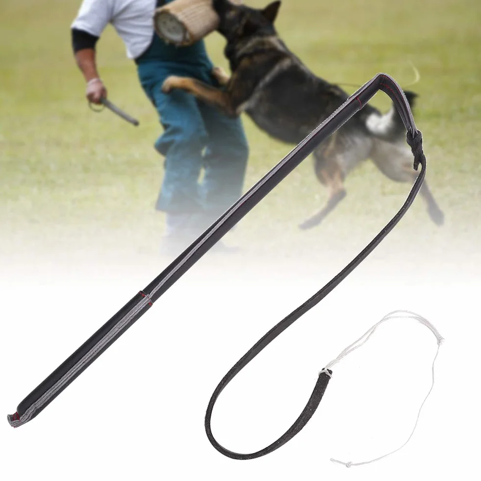 Martinet pour Chien Fouet Cuir Dressage Taille Moyenne Peau de Vache