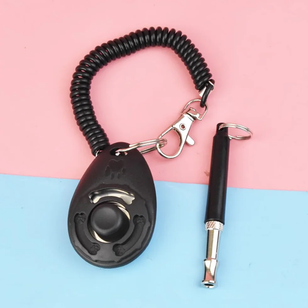 1 Pièce Clickers pour Chien, Clicker Chien Dressage,Clicker Training, Clicker de Chien avec Grand Bouton pour Pet Training Professional, pour Chiens, Chats, Oiseaux, Chevaux (Noir)