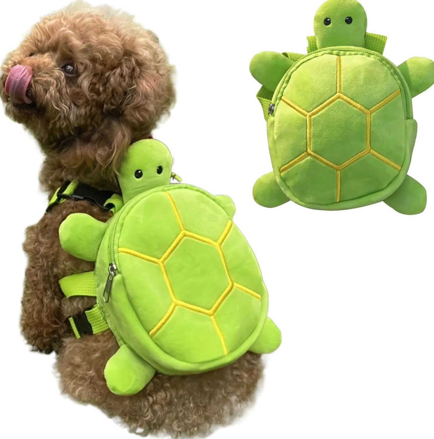 Sac à dos pour chien harnais tortue respirant réglable fermeture éclair 20,3 x 17,8 cm