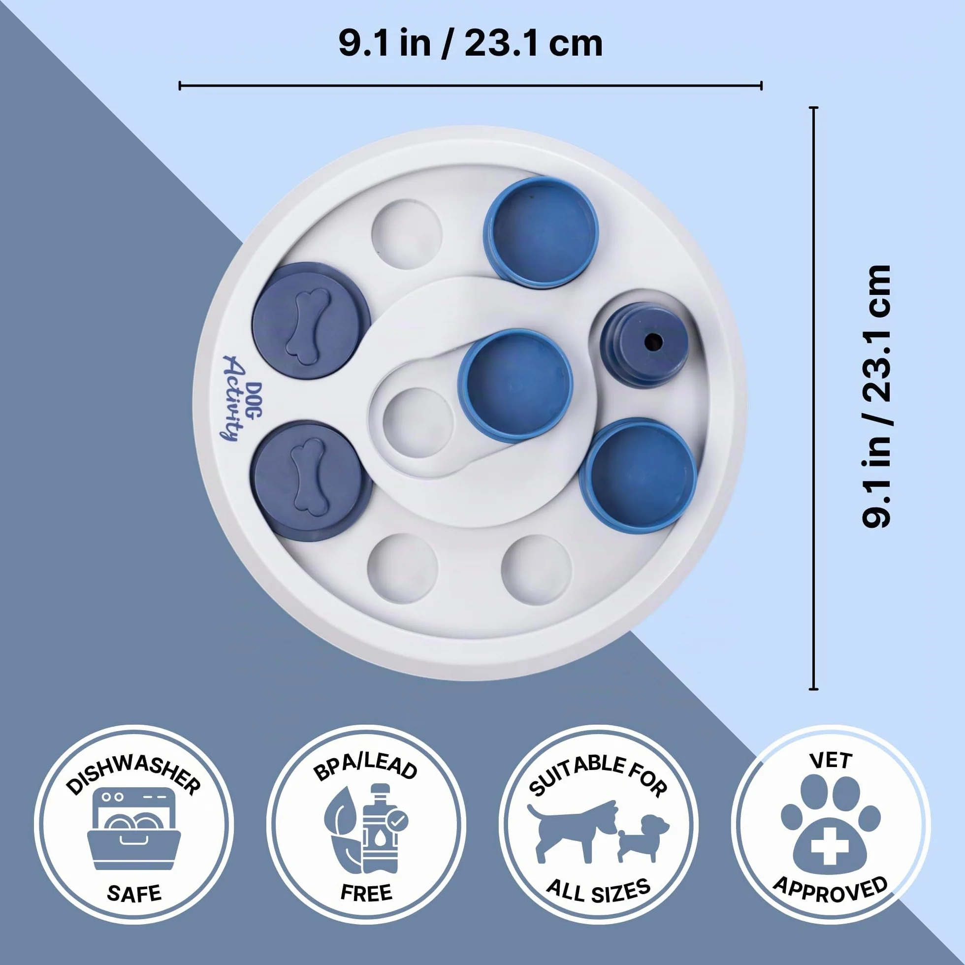 Trixie Dog Activity Flip & Fun Jeu d'intelligence ø 23 cm Stimulant Mental