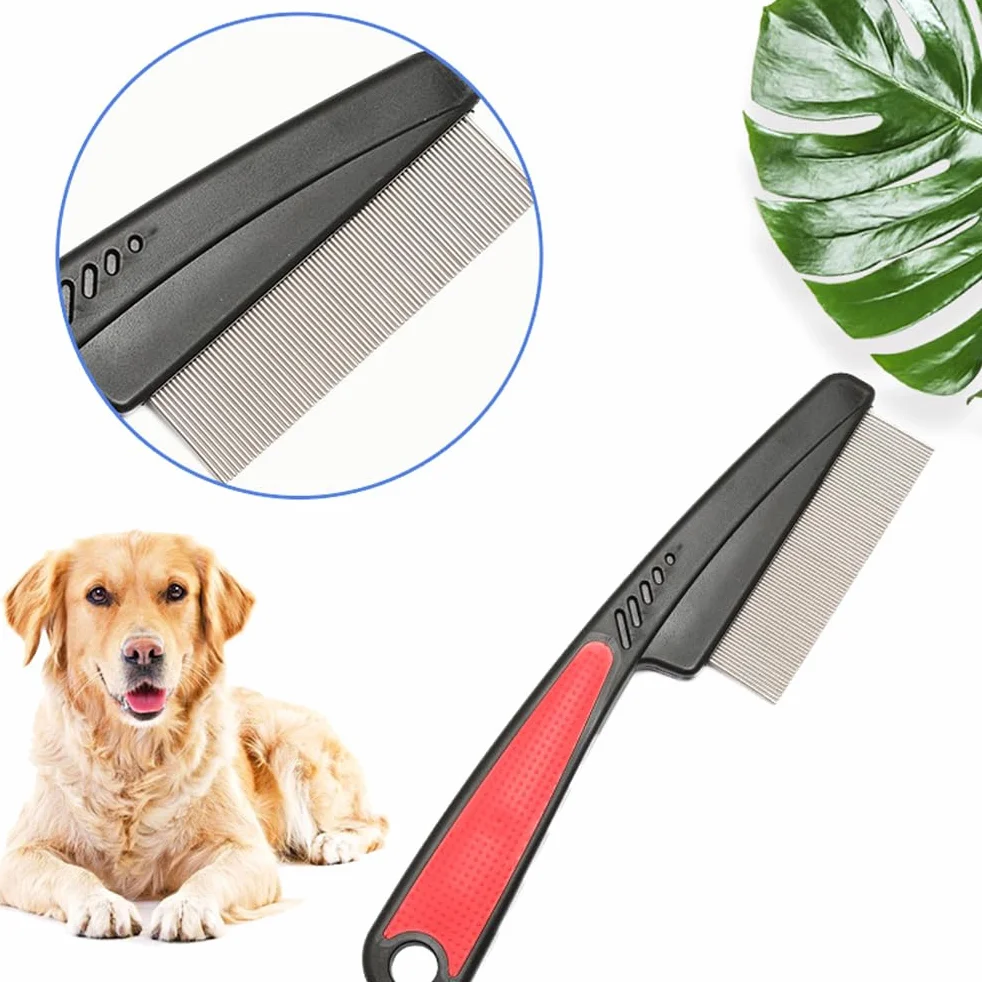 Peigne antipuces pour chats et chiens - Élimine puces, tiques et saleté