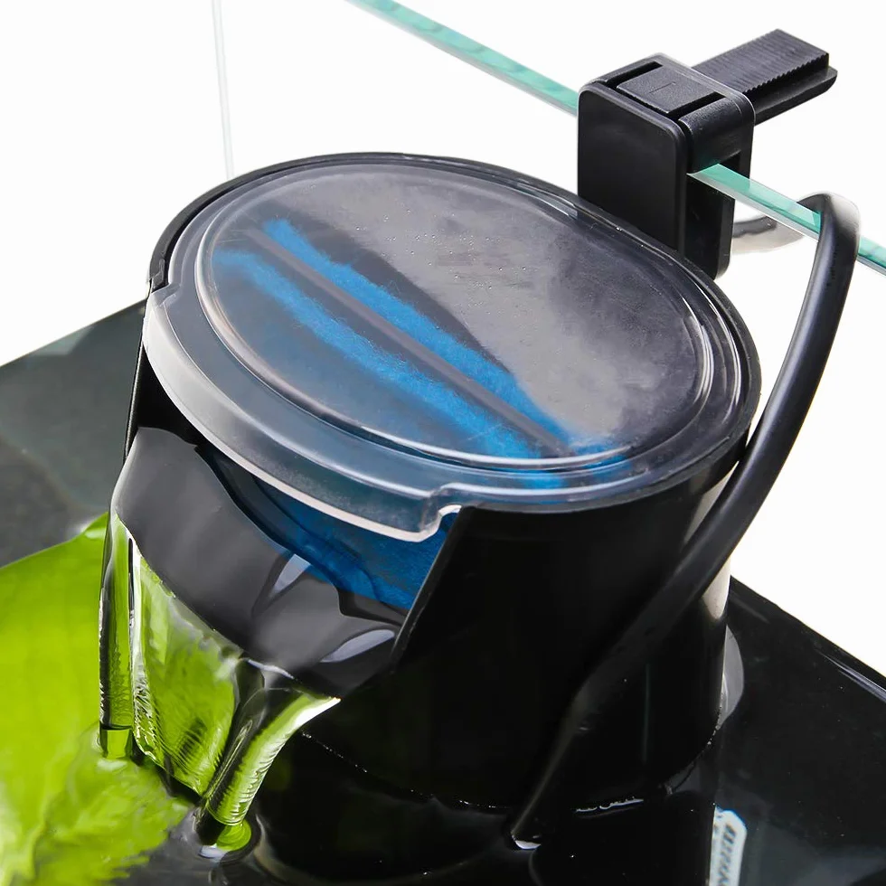 SENZEAL Tortue Basse Eau Cascade Filtre Pompe Fish Tank Externe 5W 220V 400L/H Noir