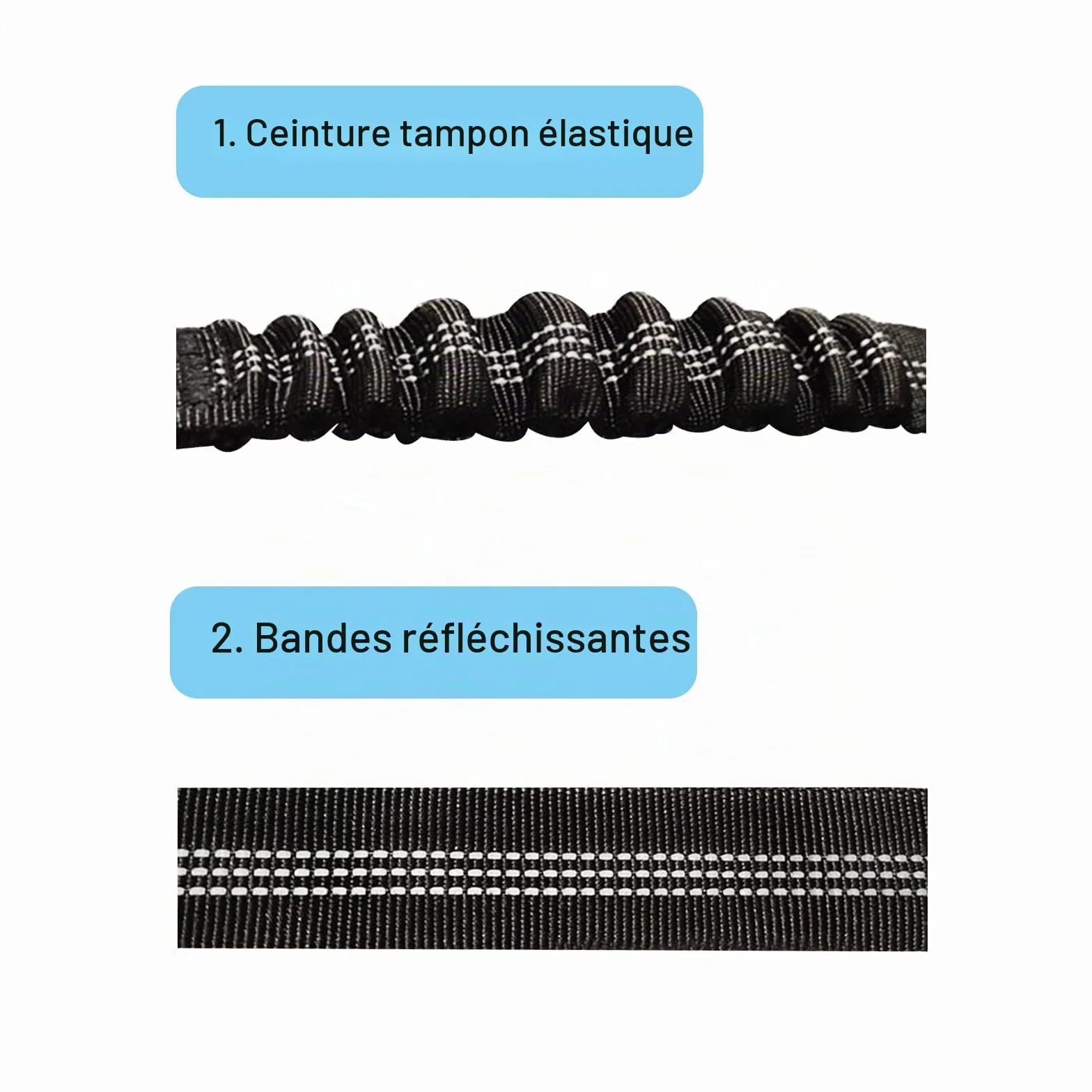 Ceinture Sécurité Chien Voiture Noir Petit Moyen
